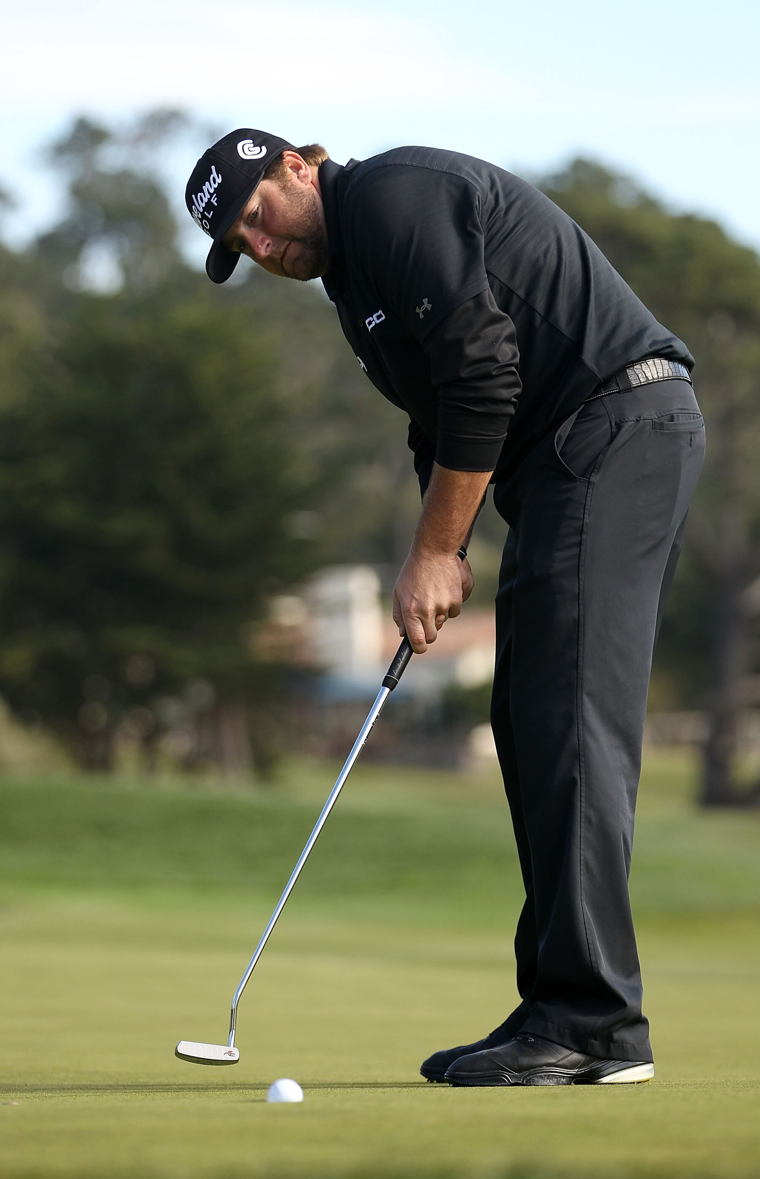 PEBBLE BEACH, CA - FEBRUARY 13:  Steve Marino putts on the 13th hole during the final round of the AT&T Pebble Beach National Pro-Am at the Pebble Beach Golf Links on February 13, 2011 in Pebble Beach, California.  (Photo by Ezra Shaw/Getty Images)