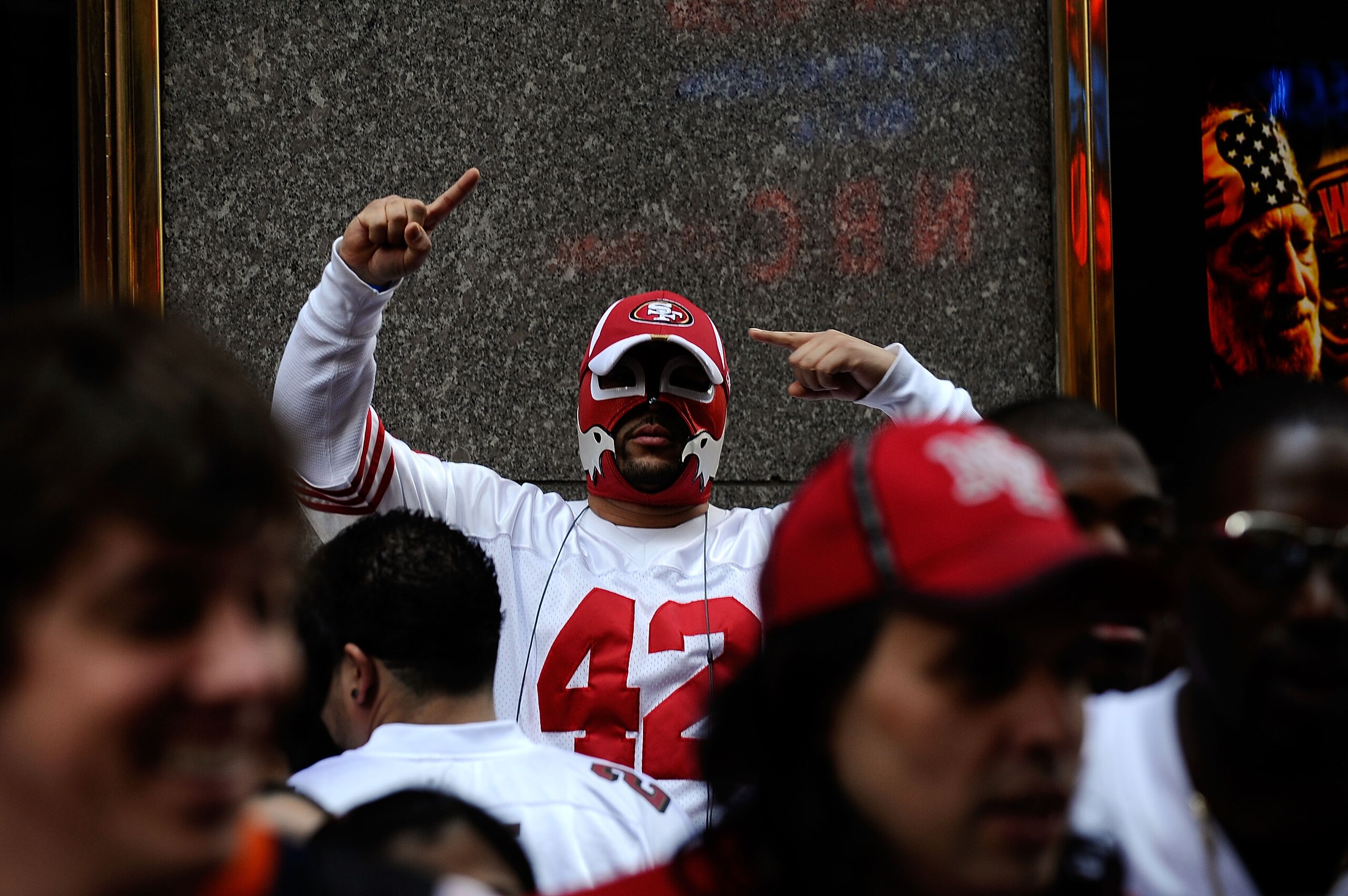 NEW YORK - APRIL 22:  A fan of the San Francisco 49ers attends  the 2010 NFL Draft at Radio City Music Hall on April 22, 2010 in New York City.  (Photo by Jeff Zelevansky/Getty Images)