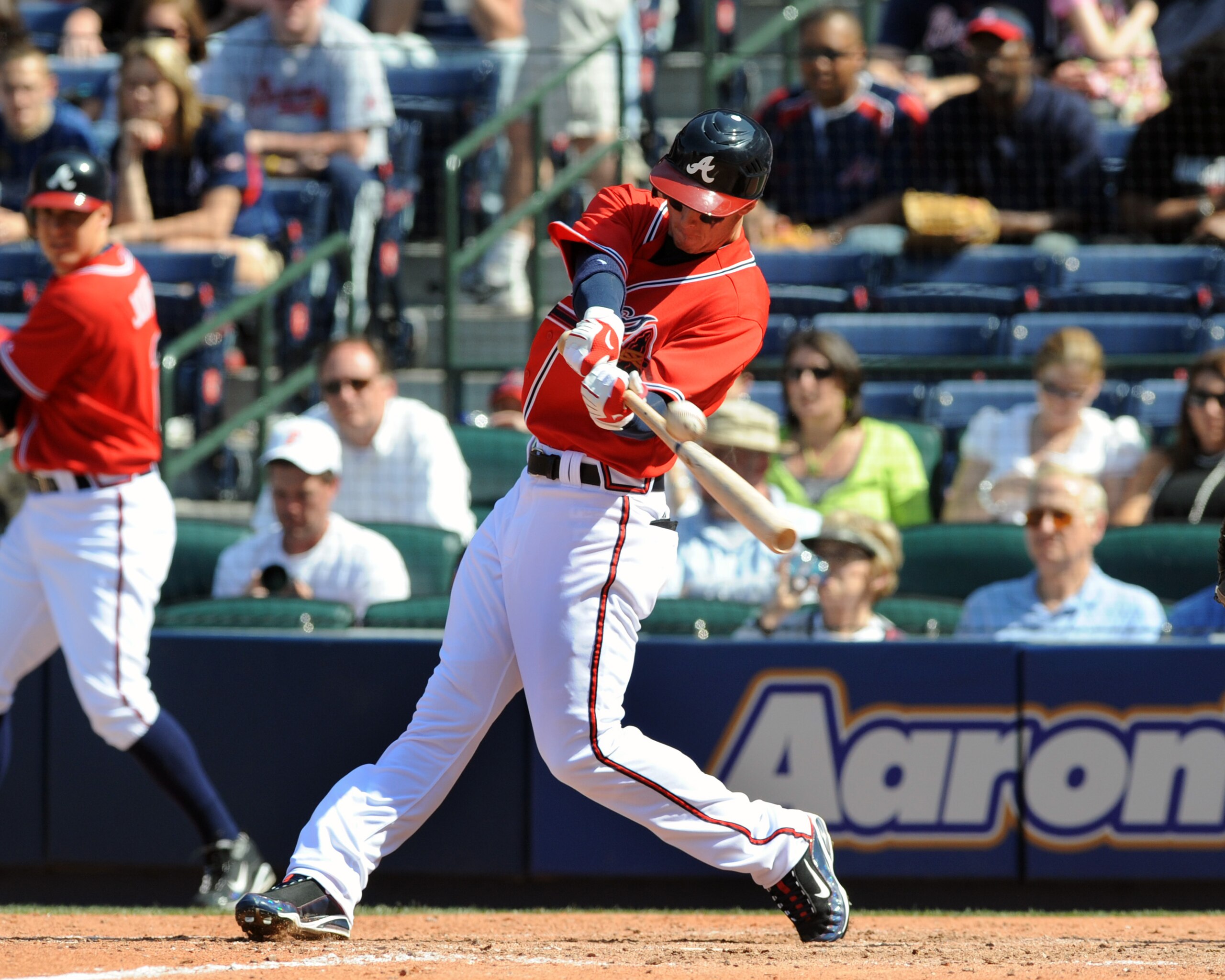 ATLANTA - APRIL 12: Outfielder Jordan Schafer #24 of the Atlanta Braves bats against the Washington Nationals April 12, 2009 at Turner Field in Atlanta, Georgia. (Photo by Al Messerschmidt/Getty Images) ATLANTA - APRIL 12: Outfielder Jordan Schafer #24 of the Atlanta Braves bats against the Washington Nationals April 12, 2009 at Turner Field in Atlanta, Georgia. (Photo by Al Messerschmidt/Getty Images)