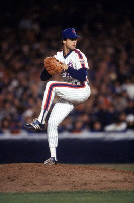 FLUSHING, NY - OCTOBER 27:  Pitcher Roger McDowell #42 of the New York Mets on the mound during game 7 of the 1986 World Series against the Boston Red Sox at Shea Stadium on October 27, 1986 in Flushing, New York. McDowell earned the victory as the Mets w