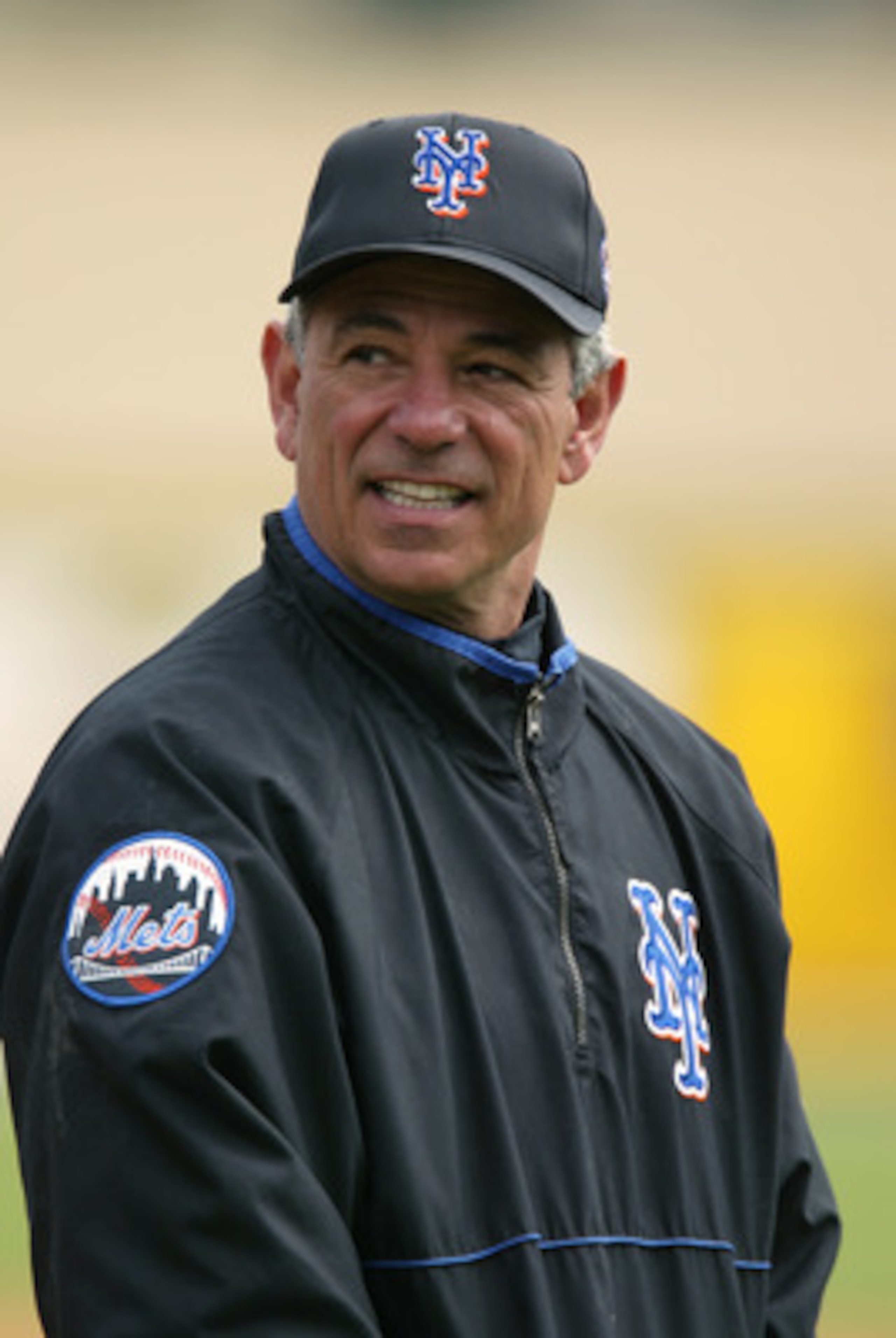 28 Feb 2002 : Manager Bobby Valentine of the New York Mets during the Spring Training game against the St.Louis Cardinals at Roger Dean Stadium in Jupiter, Florida. The Cardinals won 5-2. DIGTAL IMAGE. Mandatory Credit: Eliot Schechter/Getty Images