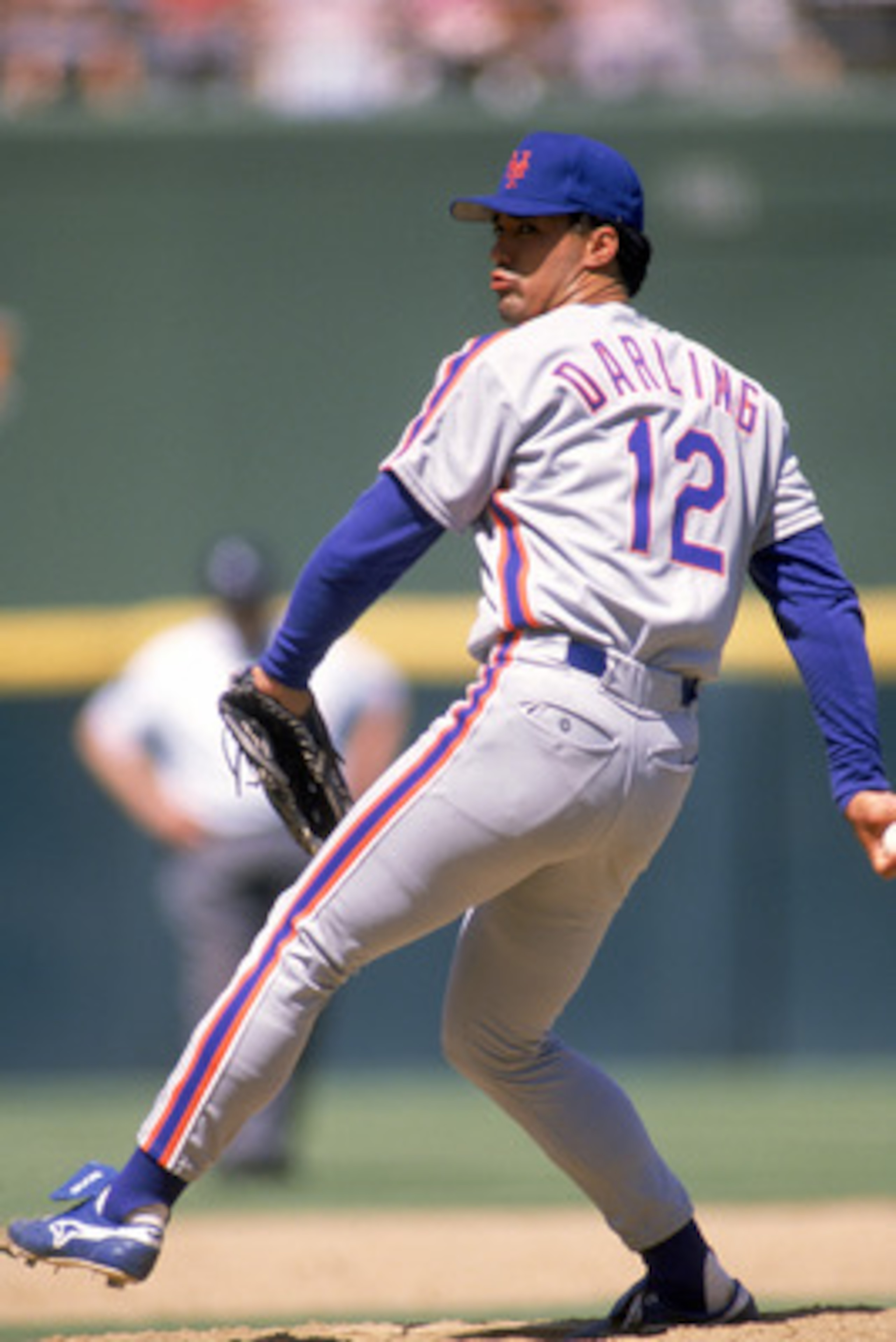 SAN DIEGO - 1988:  Pitcher Ron Darling #12 of the New York Mets on the mound during a 1988 season MLB game against the San Diego Padres at Jack Murphy Stadium in San Diego, California.  (Photo by Stephen Dunn/Getty Images)