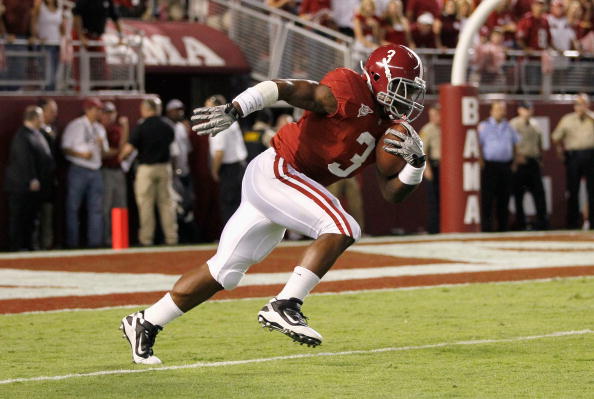 TUSCALOOSA, AL - OCTOBER 02:  Trent Richardson #3 of the Alabama Crimson Tide against the Florida Gators at Bryant-Denny Stadium on October 2, 2010 in Tuscaloosa, Alabama.  (Photo by Kevin C. Cox/Getty Images)
