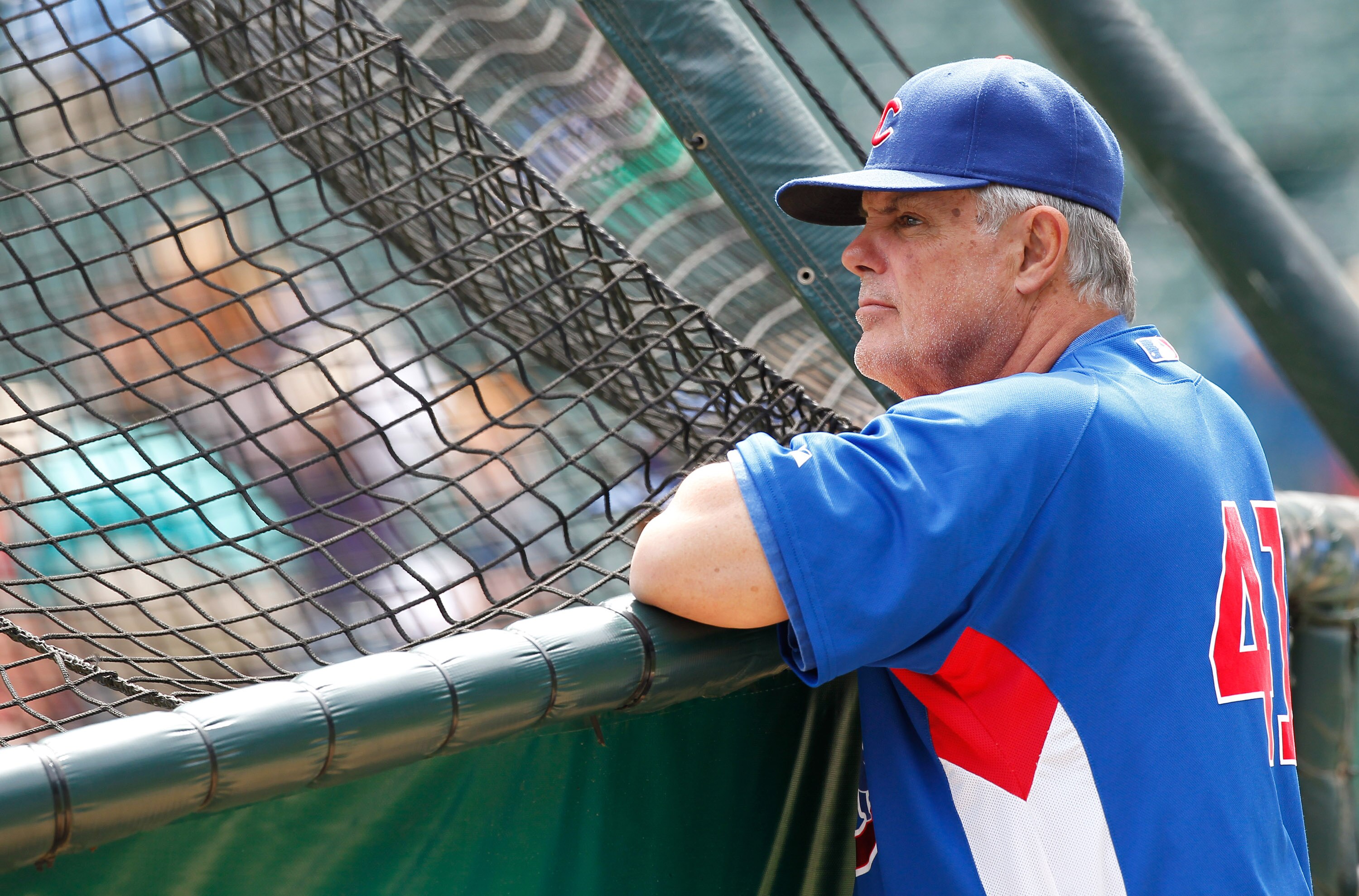 SEATTLE - JUNE 24: Manager Lou Piniella #41 of the Chicago Cubs watches batting practice prior to the game against the Seattle Mariners at Safeco Field on June 24, 2010 in Seattle, Washington. (Photo by Otto Greule Jr/Getty Images)