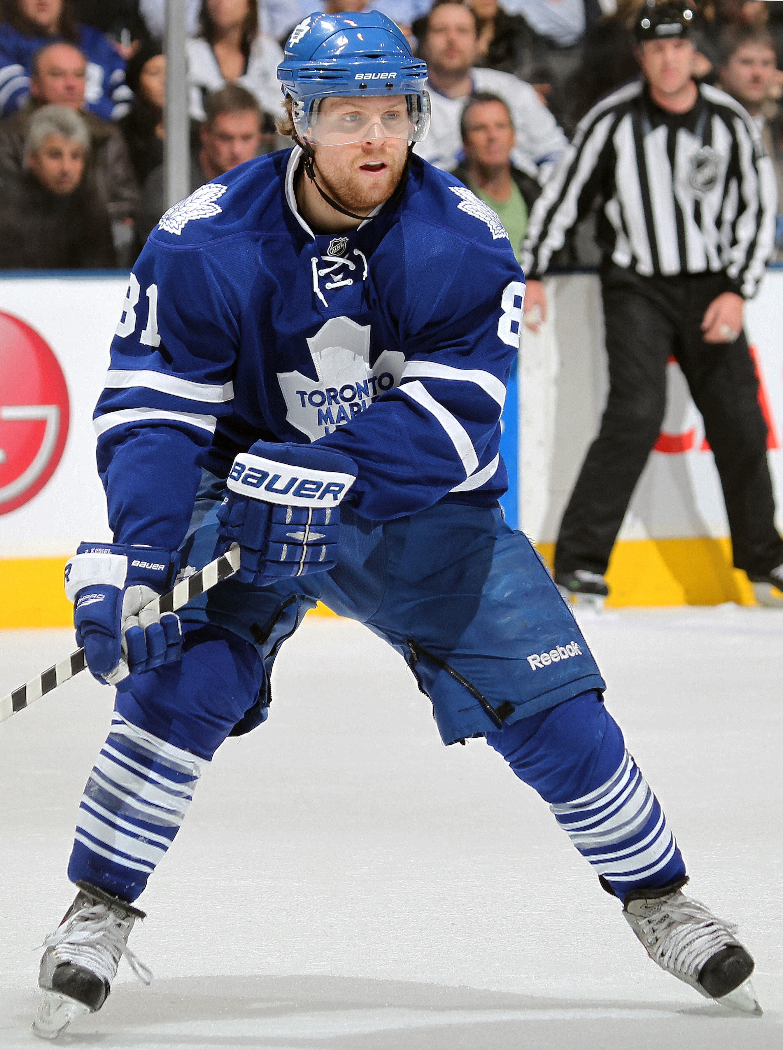 TORONTO, CAN - FEBRUARY 7:  Phil Kessel #81 of the Toronto Maple Leafs skates in a game against the Atlanta Thrashers on February 7, 2011 at the Air Canada Centre in Toronto, Canada. The Leafs defeated the Thrashers 5-4. (Photo by Claus Andersen/Getty Ima