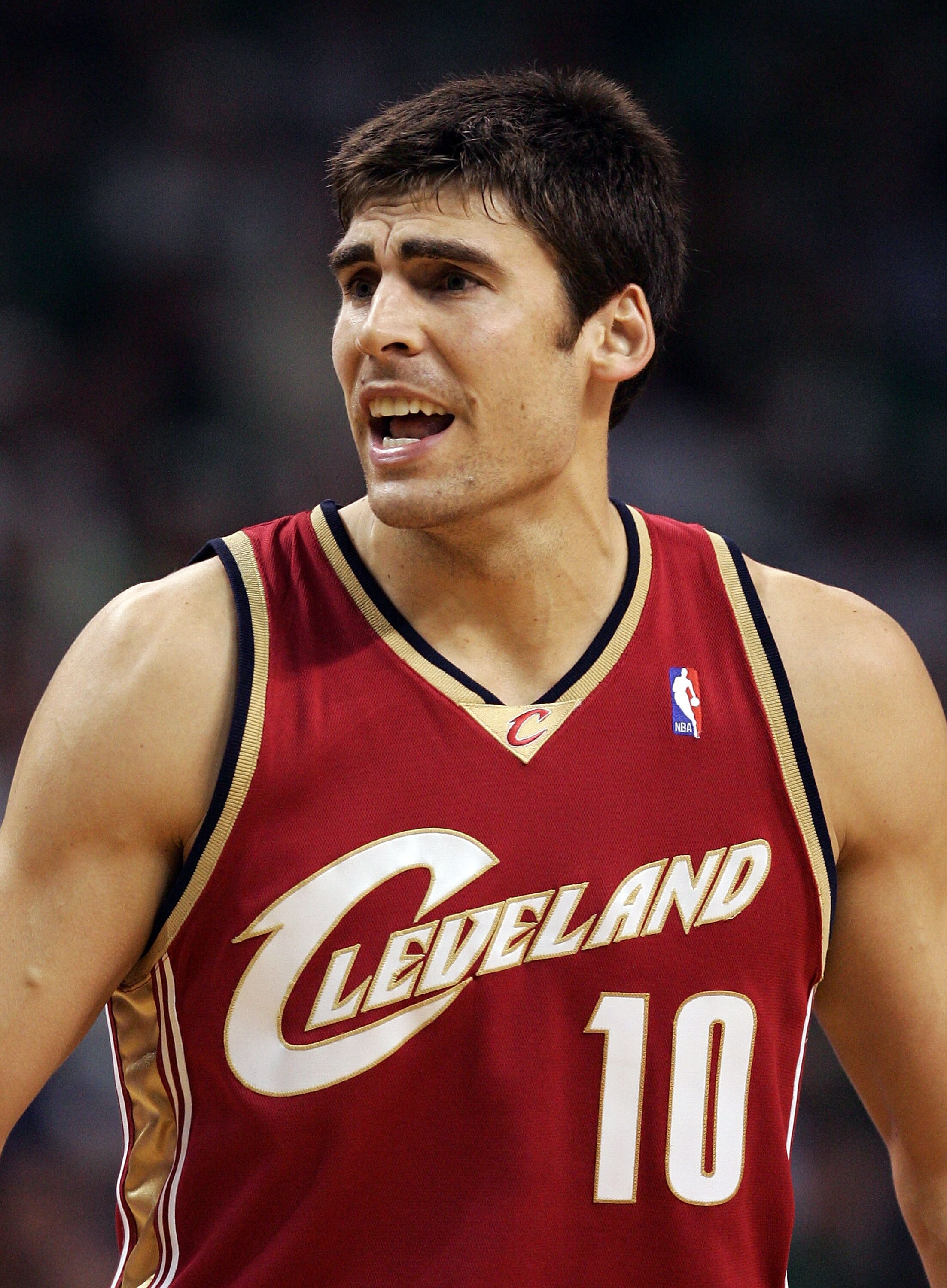 BOSTON - MAY 06:  Wally Szczerbiak #10 of the Cleveland Cavaliers reacts to a call in the second half against the Boston Celtics during Game One of the Eastern Conference Semifinals during the 2008 NBA Playoffs on May 6, 2008 at the TD Banknorth Garden in