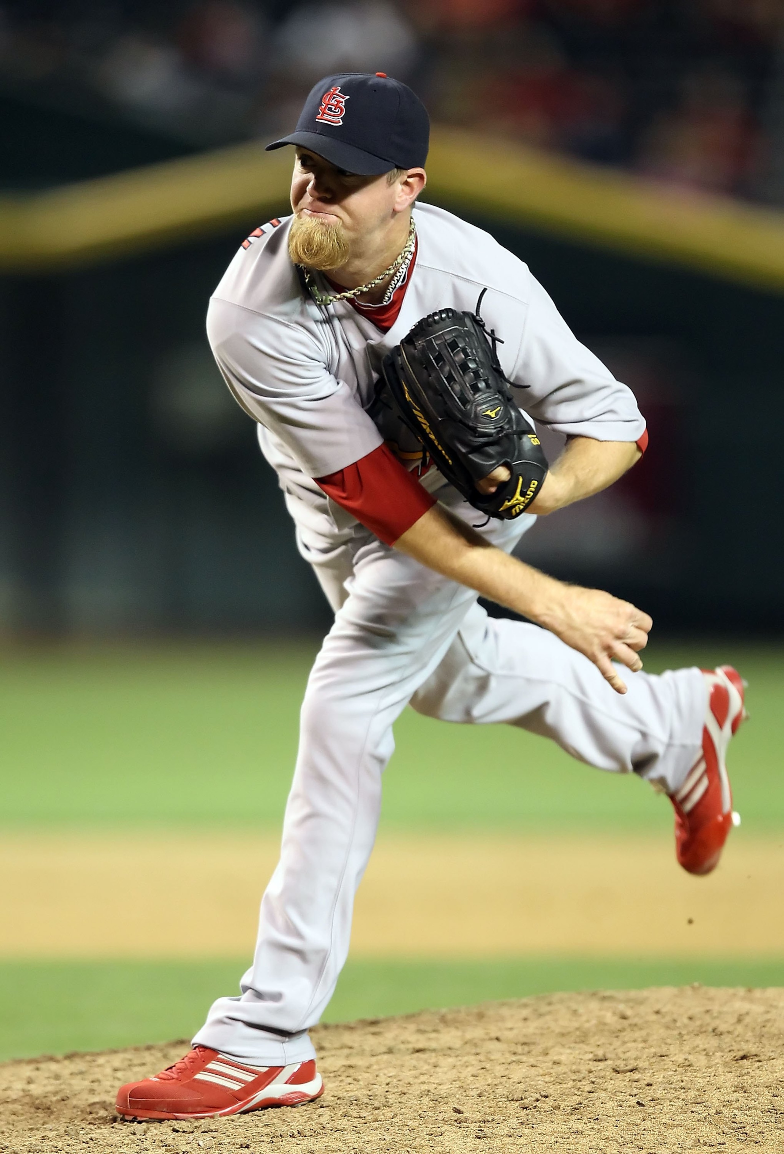 PHOENIX - JUNE 11:  Relief pitcher Ryan Franklin #31 of the St. Louis Cardinals pitches during the Major League Baseball game against the Arizona Diamondbacks at Chase Field on June 11, 2010 in Phoenix, Arizona.  (Photo by Christian Petersen/Getty Images)
