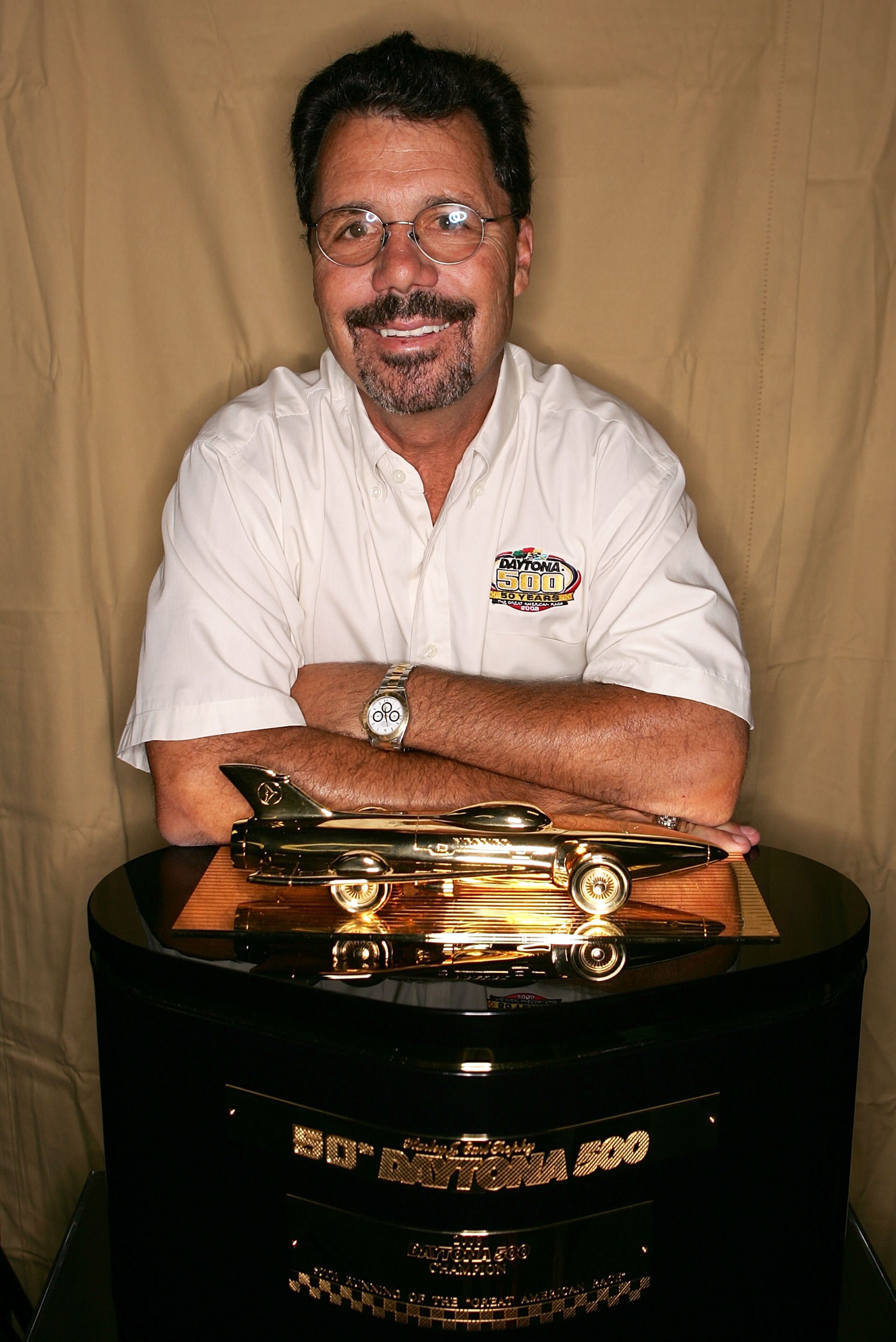 DAYTONA, FL - JULY 05: Ernie Irvan, Daytona 500 winner, poses prior to practice for the NASCAR Nextel Cup Series Pepsi 400 at Daytona International Speedway on July 5, 2007 in Daytona, Florida.   (Photo by Marc Serota/Getty Images for NASCAR)