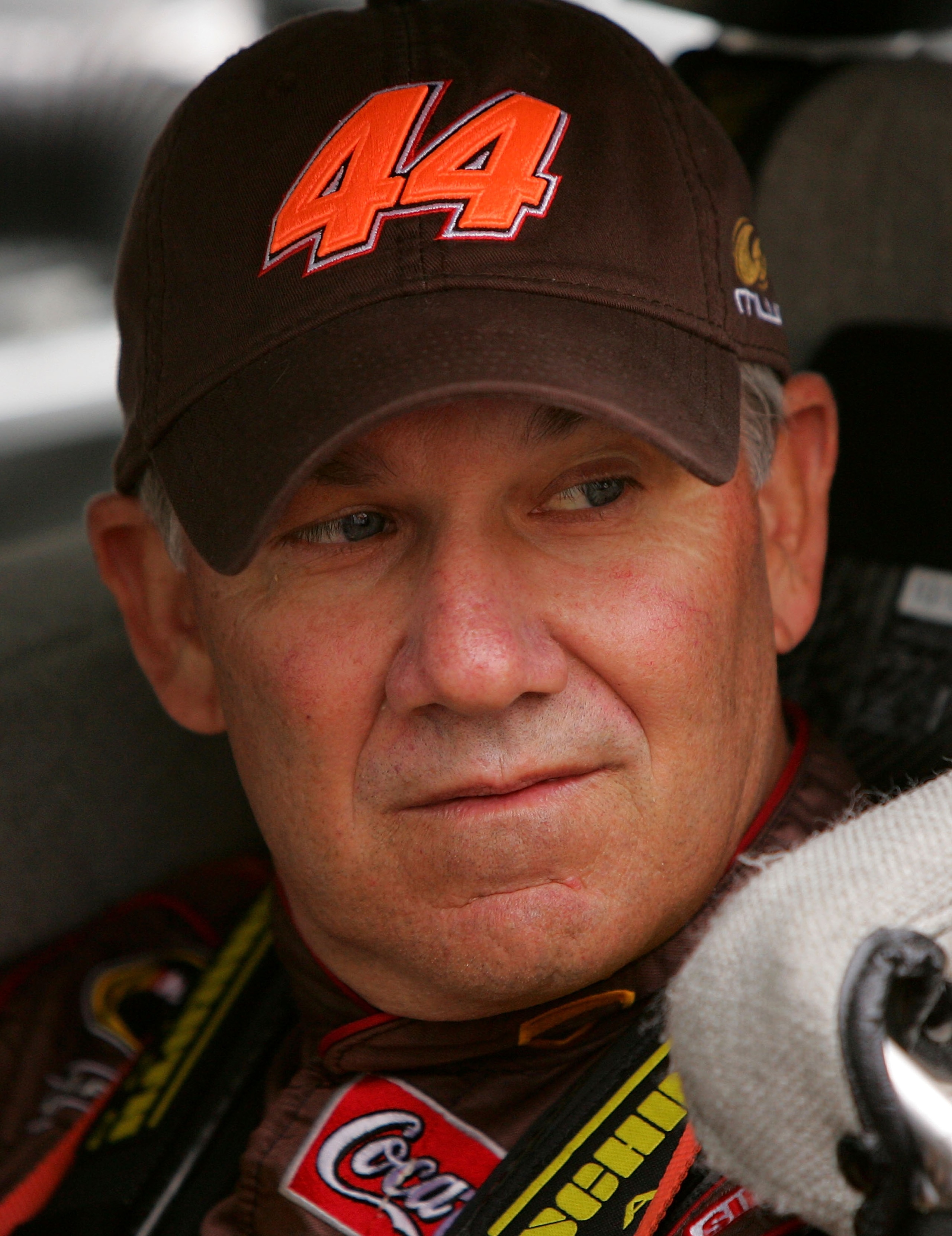 BRISTOL, TN - MARCH 14:  Dale Jarrett, driver of the #44 UPS Toyota, sits in his car during practice for the NASCAR Sprint Cup Series Food City 500 at the Bristol Motor Speedway on March 14, 2008 in Bristol, Tennessee.  (Photo by Sam Greenwood/Getty Image