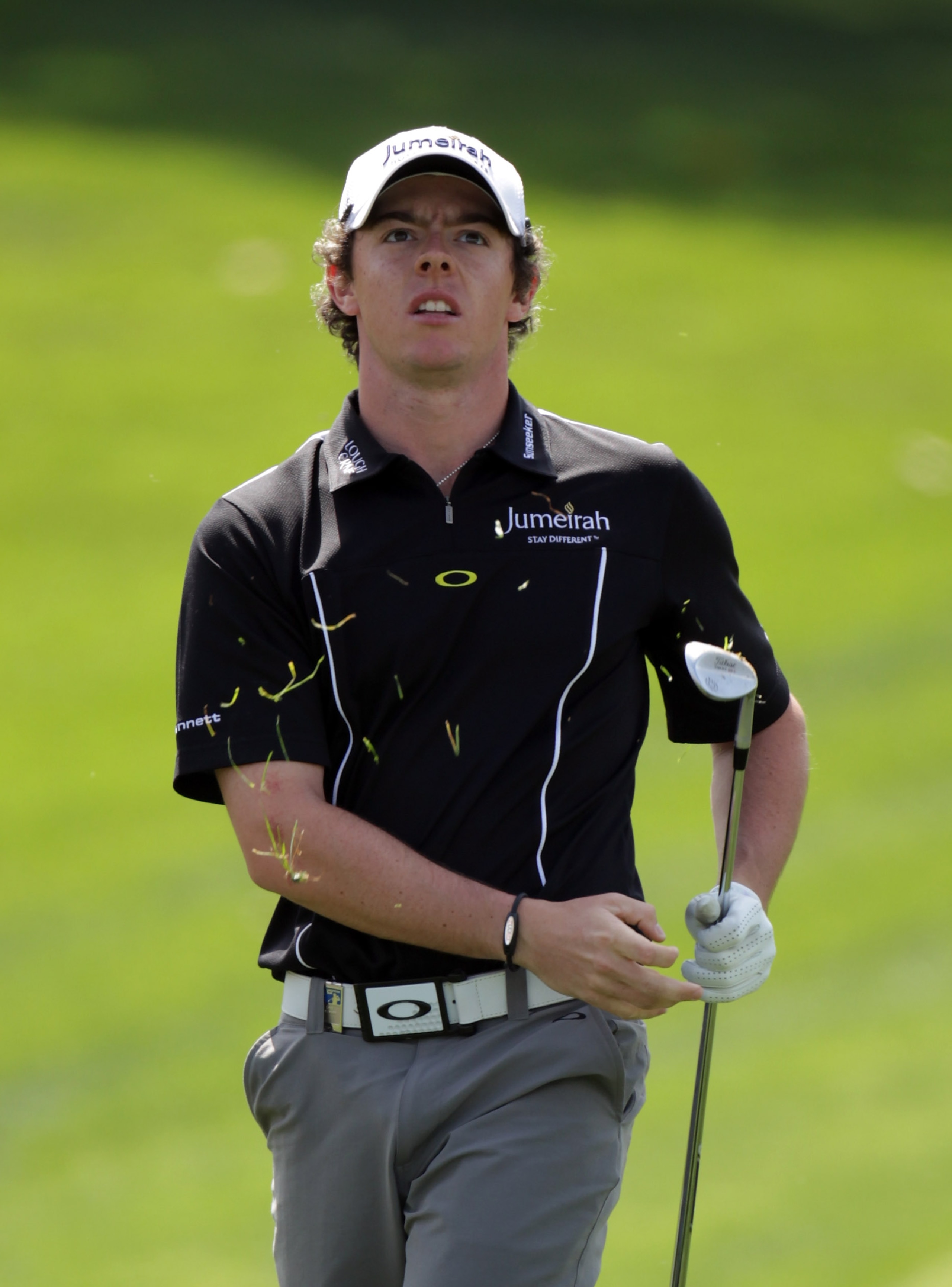 DUBAI, UNITED ARAB EMIRATES - FEBRUARY 13:  Rory McIlroy of Northern Ireland during the final round of the Omega Dubai Desert Classic on the Majlis course at the Emirates Golf Club on February 13, 2011 in Dubai, United Arab Emirates.  (Photo by Ross Kinna