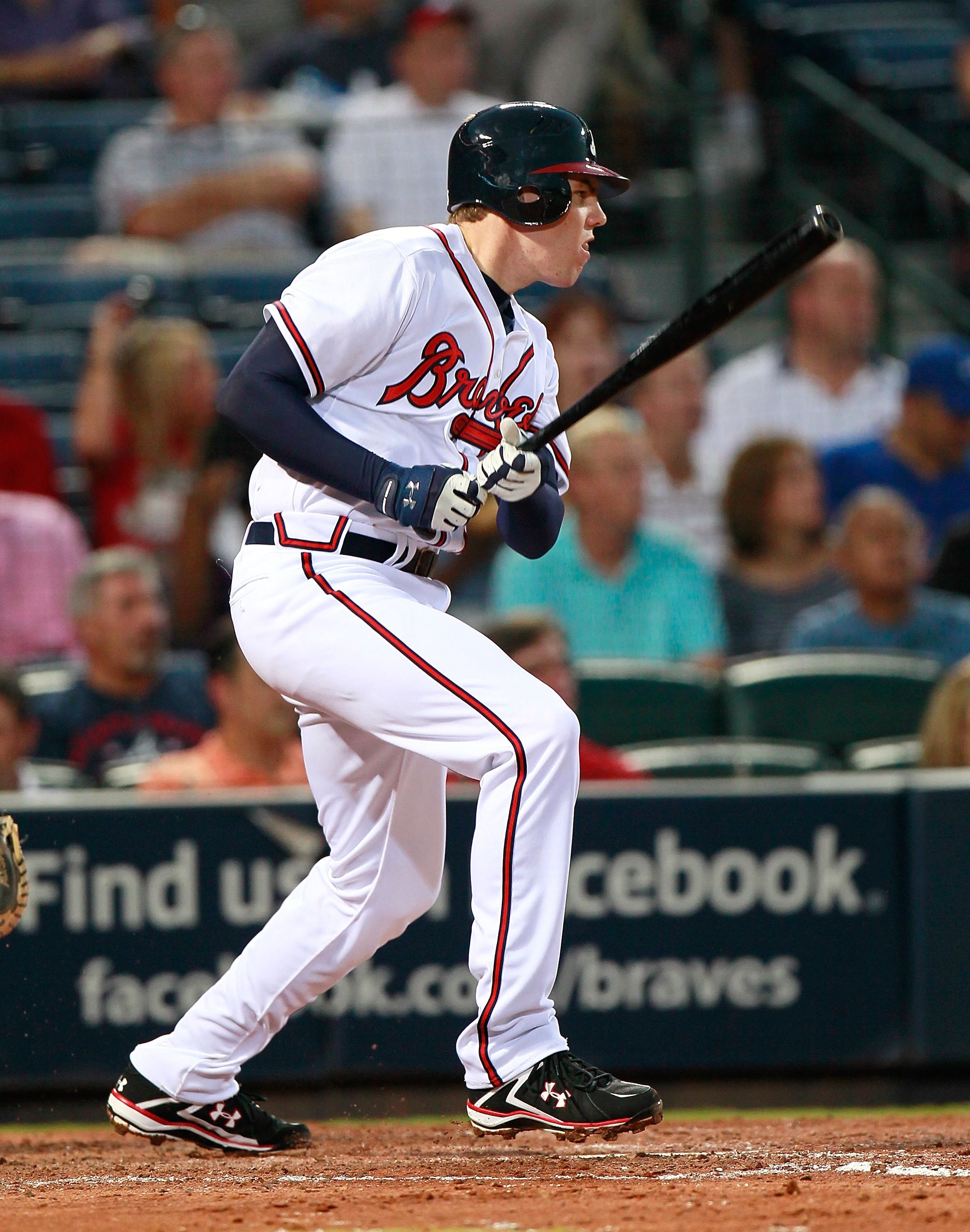 ATLANTA - SEPTEMBER 01:  Freddie Freeman #5 of the Atlanta Braves against the New York Mets at Turner Field on September 1, 2010 in Atlanta, Georgia.  (Photo by Kevin C. Cox/Getty Images)