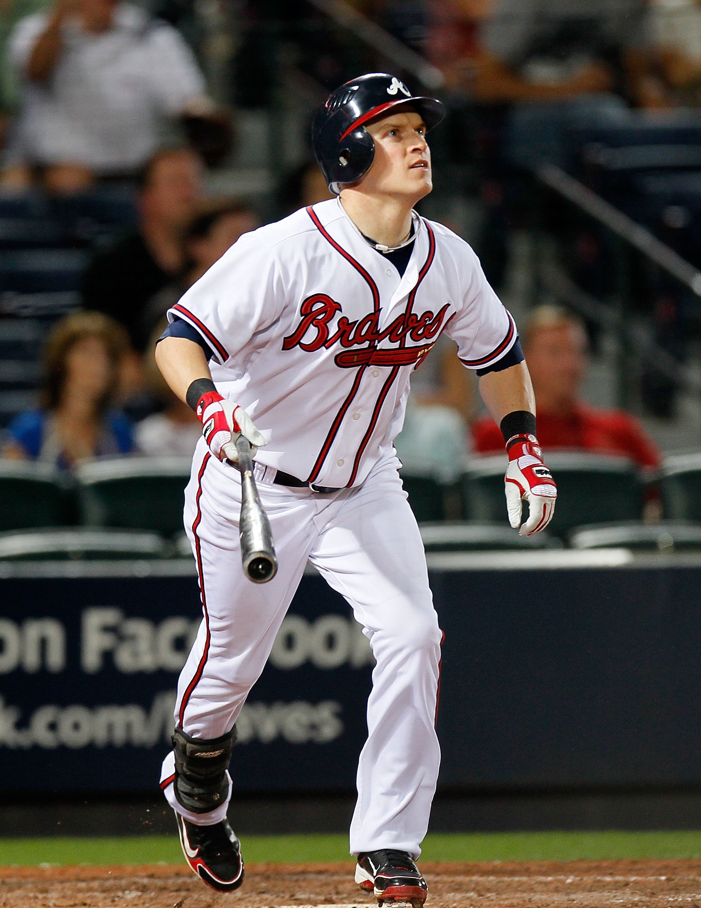 ATLANTA - MAY 14:  Nate McClouth #24 of the Atlanta Braves against the Arizona Diamondbacks at Turner Field on May 14, 2010 in Atlanta, Georgia.  (Photo by Kevin C. Cox/Getty Images)