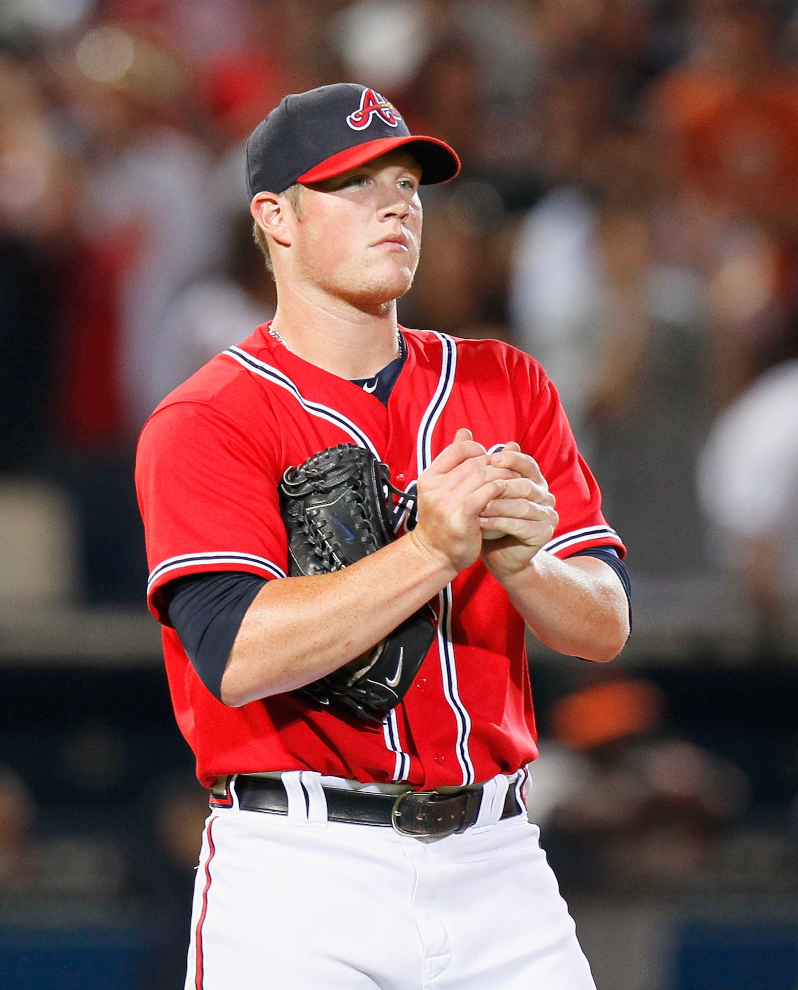 ATLANTA - OCTOBER 10:  Pitcher Craig Kimbrel #46 of the Atlanta Braves against the San Francisco Giants during Game Three of the NLDS of the 2010 MLB Playoffs at Turner Field on October 10, 2010 in Atlanta, Georgia.  (Photo by Kevin C. Cox/Getty Images)