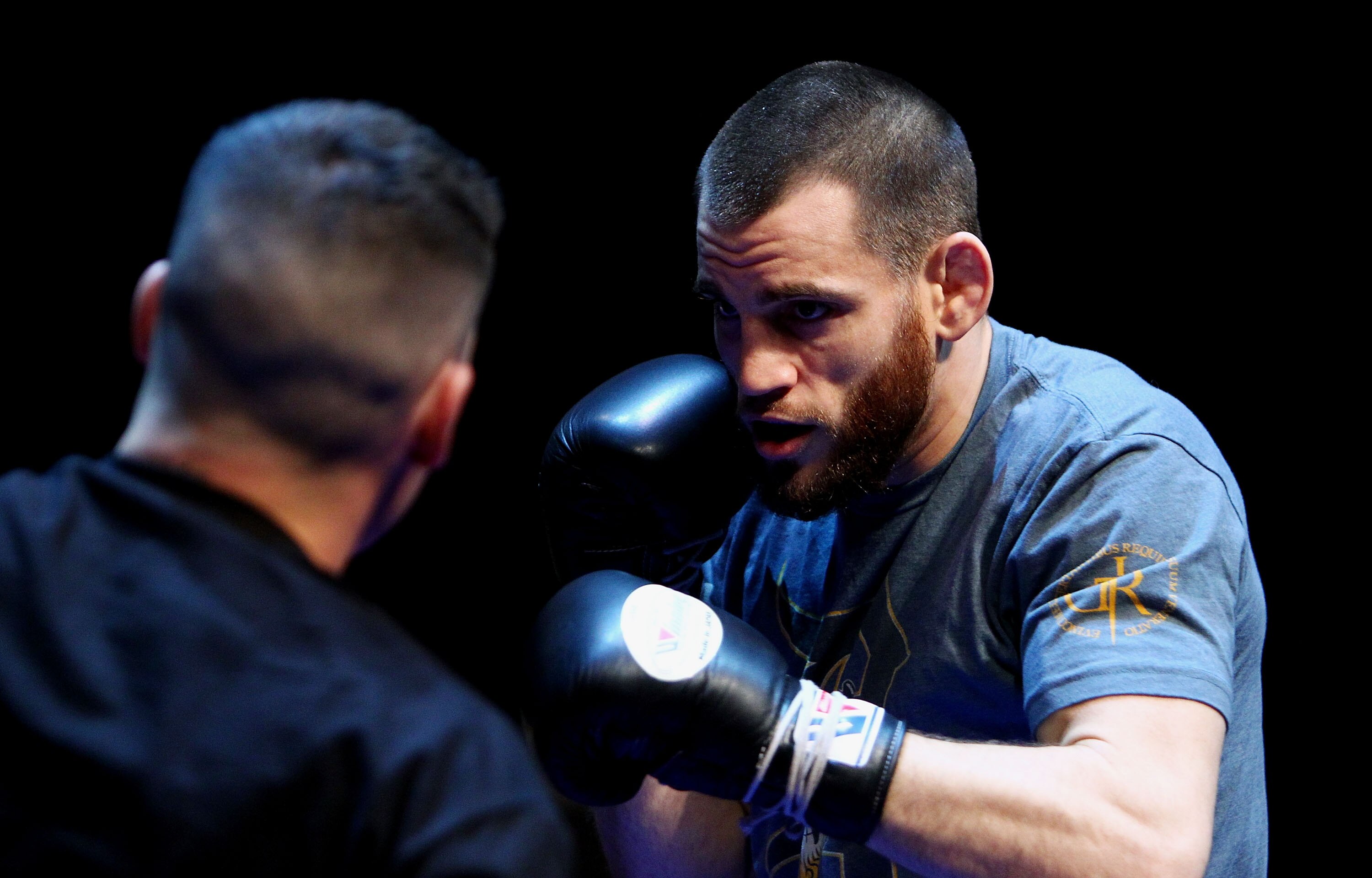 SYDNEY, AUSTRALIA - FEBRUARY 22: Jon Fitch does some glove work during an Open Workout ahead of UFC Sydney 127 at Star City on February 22, 2011 in Sydney, Australia.  (Photo by Mark Nolan/Getty Images)