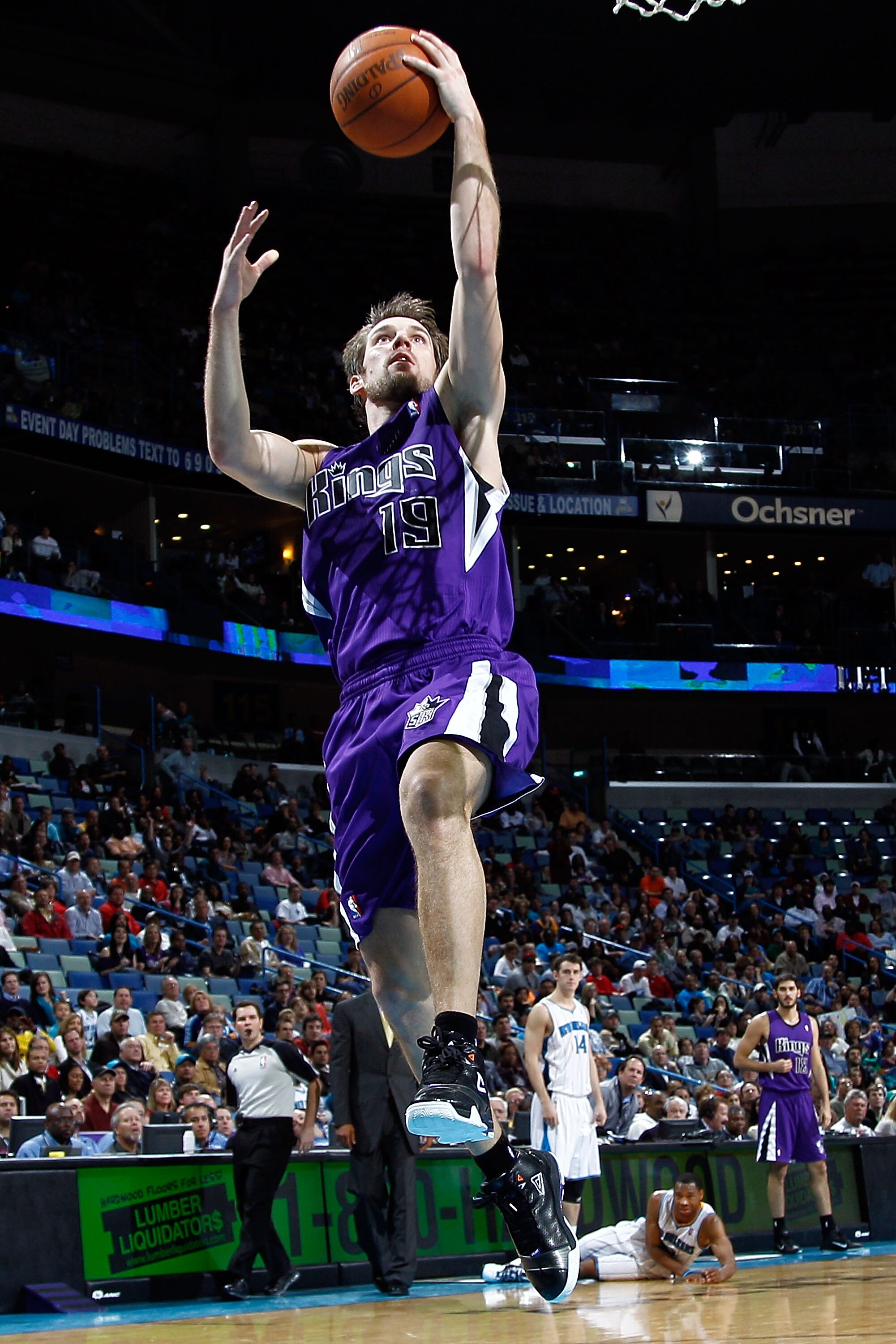NEW ORLEANS, LA - DECEMBER 15:  Beno Udrih #19 of the Sacramento Kings makes a layup during the game against the New Orleans Hornets  at the New Orleans Arena on December 15, 2010 in New Orleans, Louisiana.  NOTE TO USER: User expressly acknowledges and a