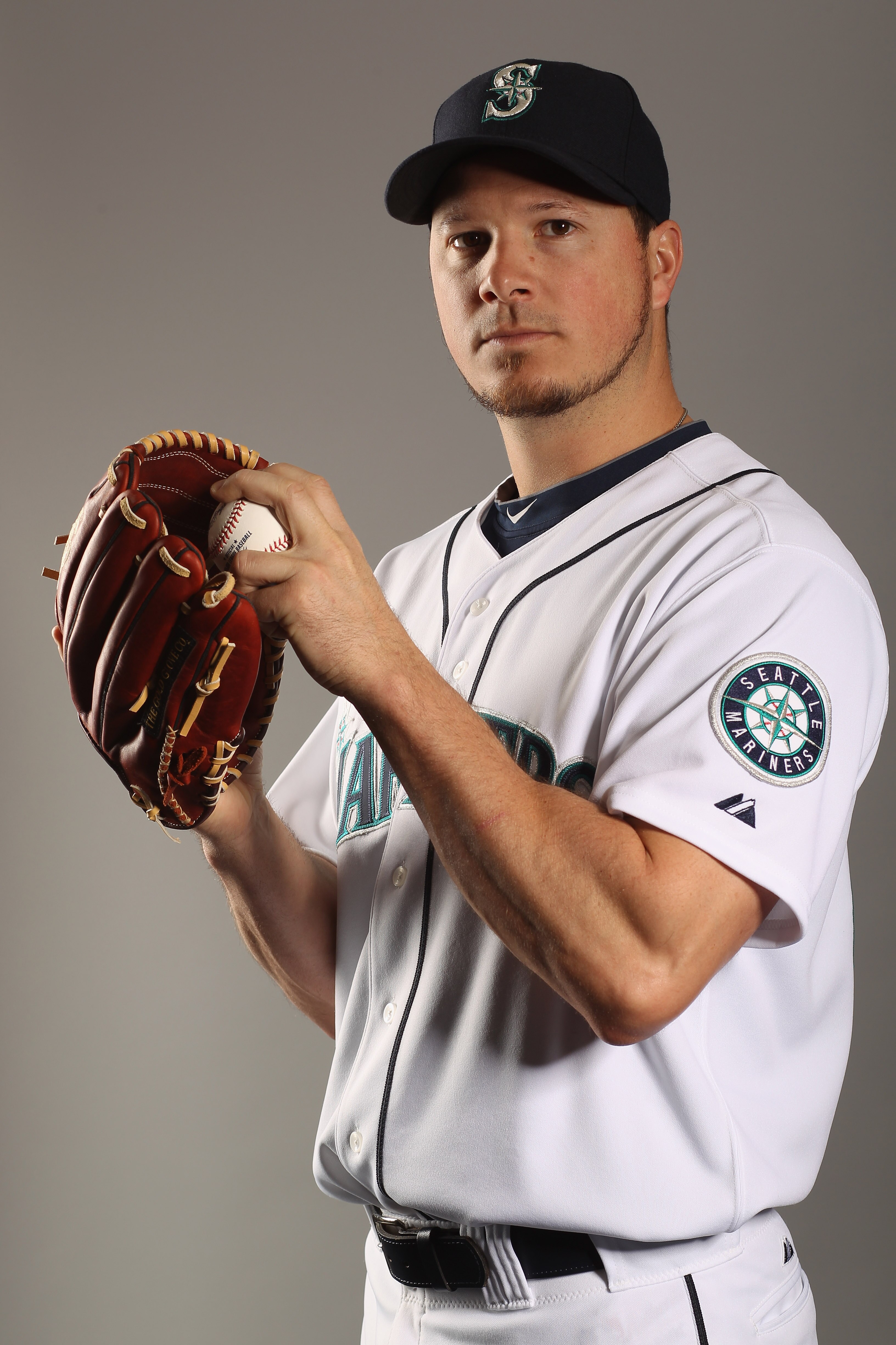PEORIA, AZ - FEBRUARY 20:  Erik Bedard #45 of the Seattle Mariners poses for a portrait at the Peoria Sports Complex on February 20, 2011 in Peoria, Arizona.  (Photo by Ezra Shaw/Getty Images)
