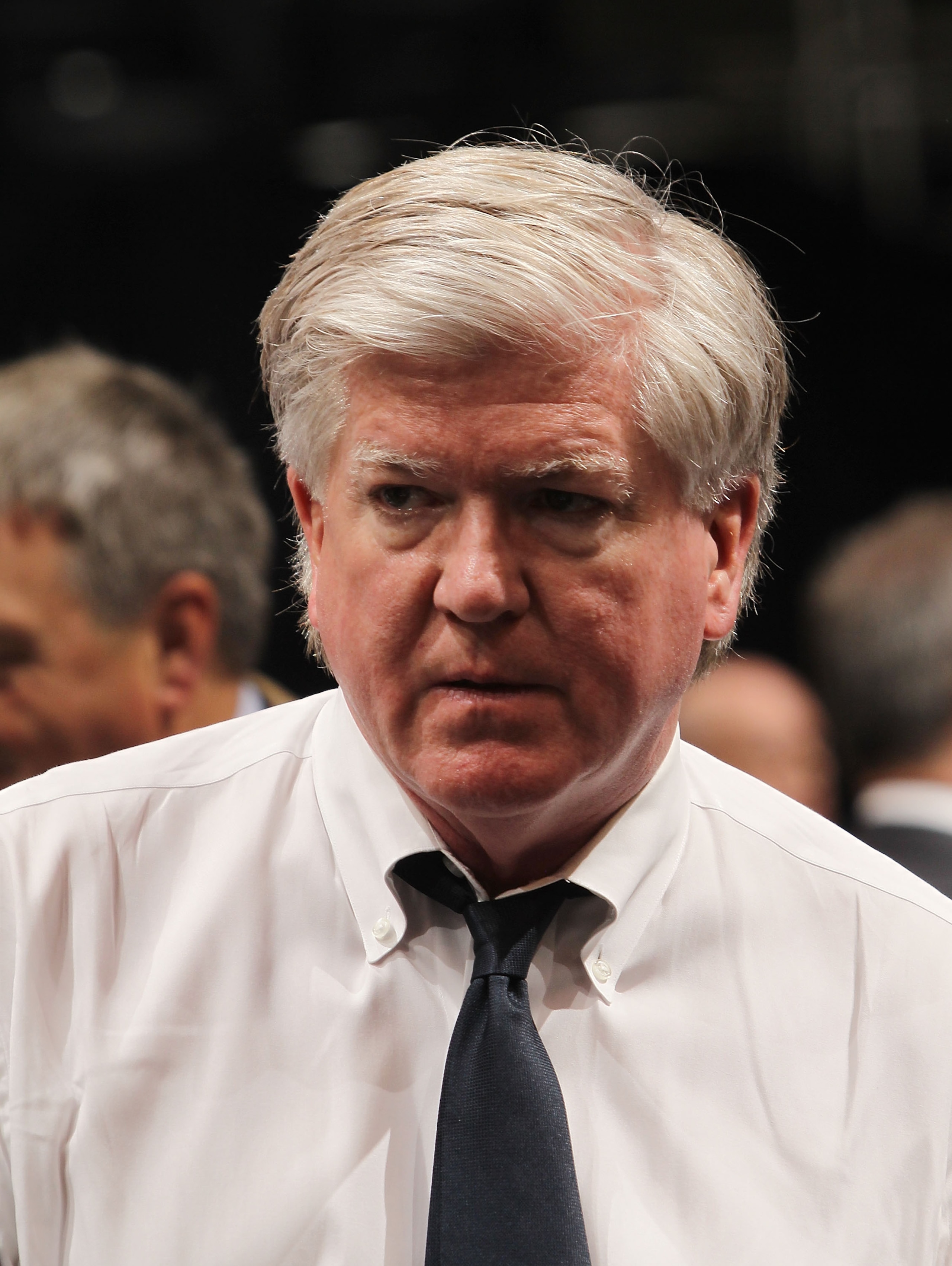LOS ANGELES, CA - JUNE 25: Brian Burke of the Toronto Maple Leafs works the draft floor during the 2010 NHL Entry Draft at Staples Center on June 25, 2010 in Los Angeles, California. (Photo by Bruce Bennett/Getty Images) LOS ANGELES, CA - JUNE 25: Brian Burke of the Toronto Maple Leafs works the draft floor during the 2010 NHL Entry Draft at Staples Center on June 25, 2010 in Los Angeles, California. (Photo by Bruce Bennett/Getty Images)