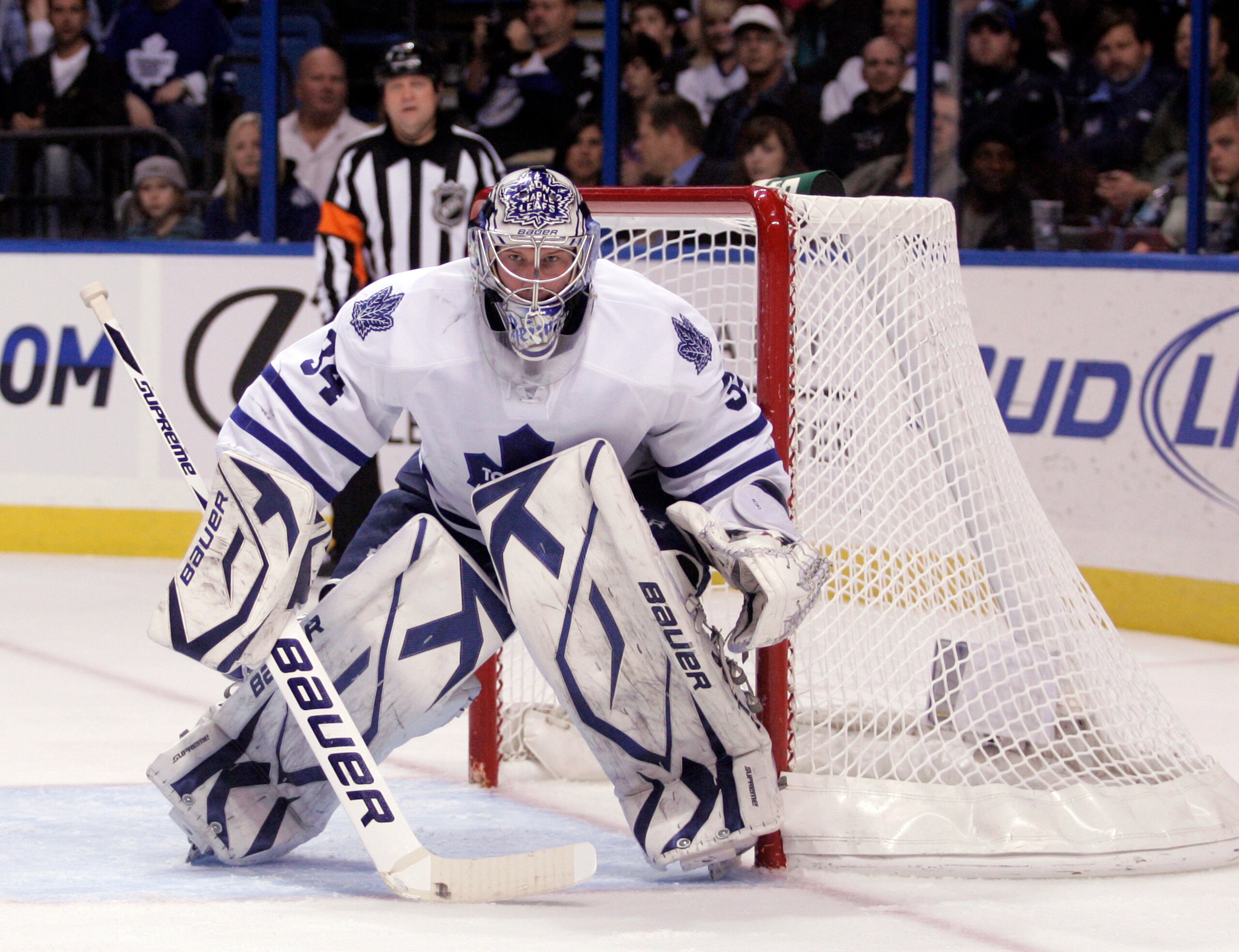 TAMPA, FL - JANUARY 25: James Reimer #34 of the Toronto Maple Leafs protects the net against the Tampa Bay Lightning at St. Pete Times Forum on January 25, 2011 in Tampa, Florida. The Lightning defeated the Leafs 2-0. (Photo by Justin K. Aller/Getty Image TAMPA, FL - JANUARY 25: James Reimer #34 of the Toronto Maple Leafs protects the net against the Tampa Bay Lightning at St. Pete Times Forum on January 25, 2011 in Tampa, Florida. The Lightning defeated the Leafs 2-0. (Photo by Justin K. Aller/Getty Image