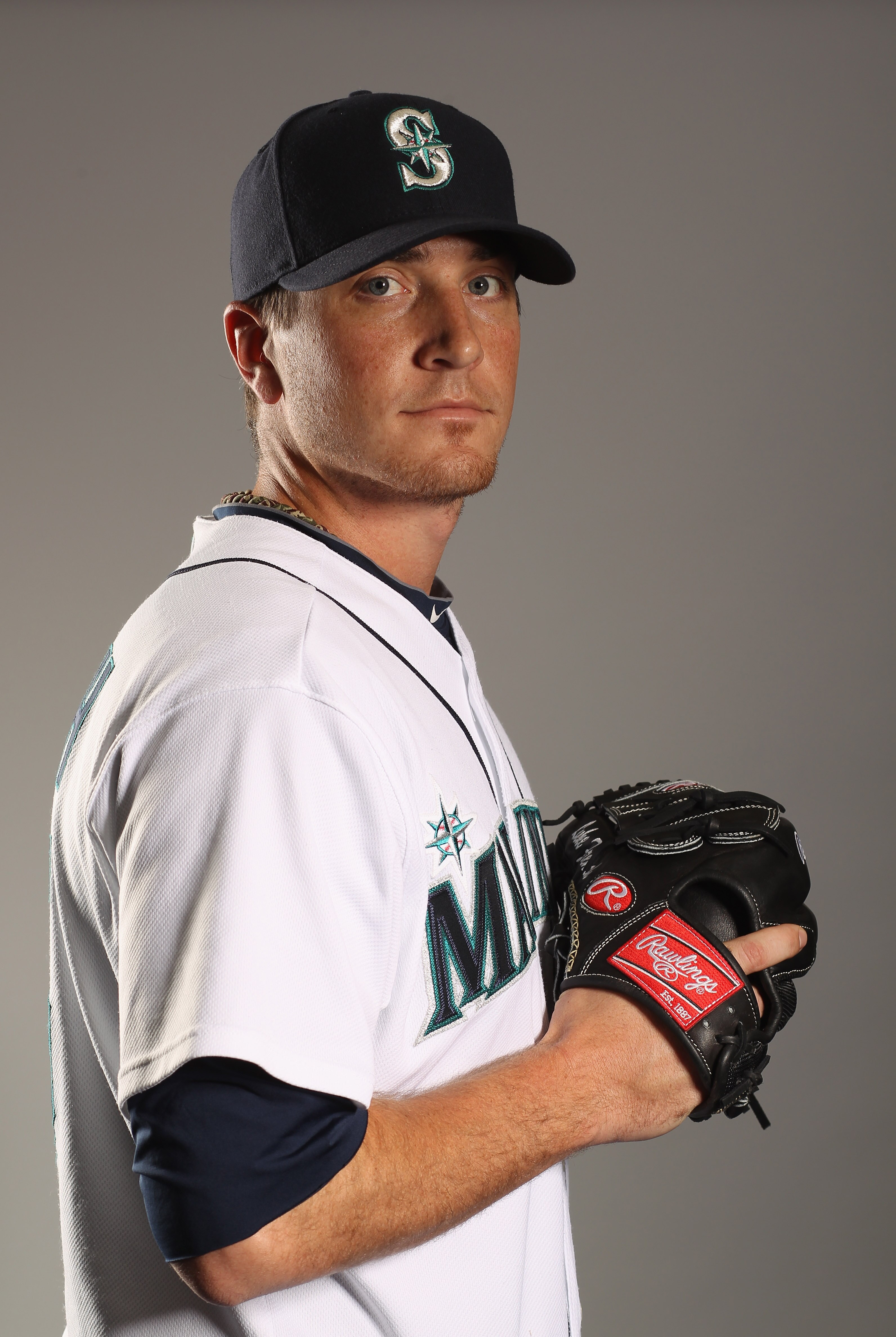 PEORIA, AZ - FEBRUARY 20:  Luke French #25 of the Seattle Mariners poses for a portrait at the Peoria Sports Complex on February 20, 2011 in Peoria, Arizona.  (Photo by Ezra Shaw/Getty Images)