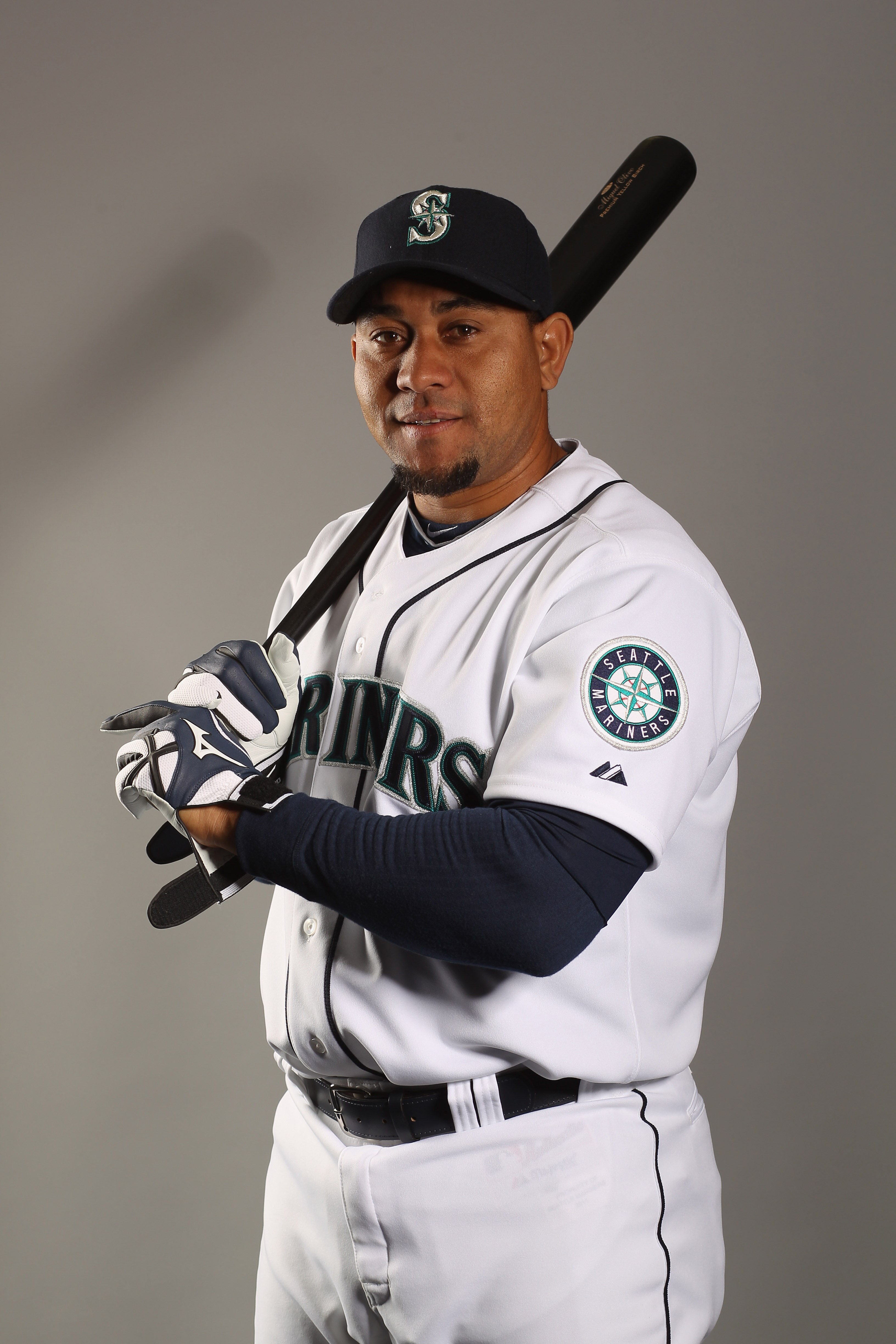PEORIA, AZ - FEBRUARY 20:  Miguel Olivo #30 of the Seattle Mariners poses for a portrait at the Peoria Sports Complex on February 20, 2011 in Peoria, Arizona.  (Photo by Ezra Shaw/Getty Images)