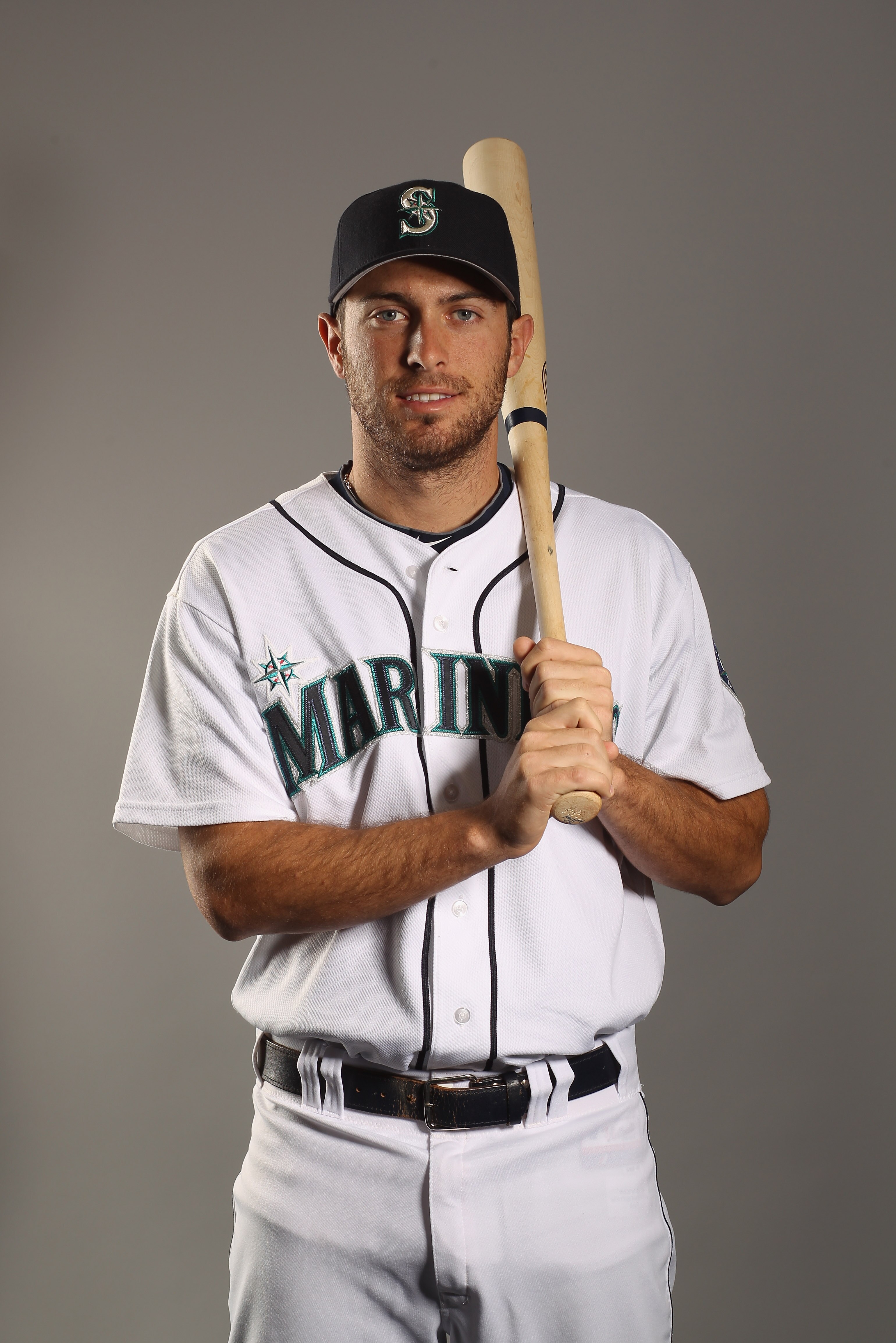 PEORIA, AZ - FEBRUARY 20:  Dustin Ackley #13 of the Seattle Mariners poses for a portrait at the Peoria Sports Complex on February 20, 2011 in Peoria, Arizona.  (Photo by Ezra Shaw/Getty Images)