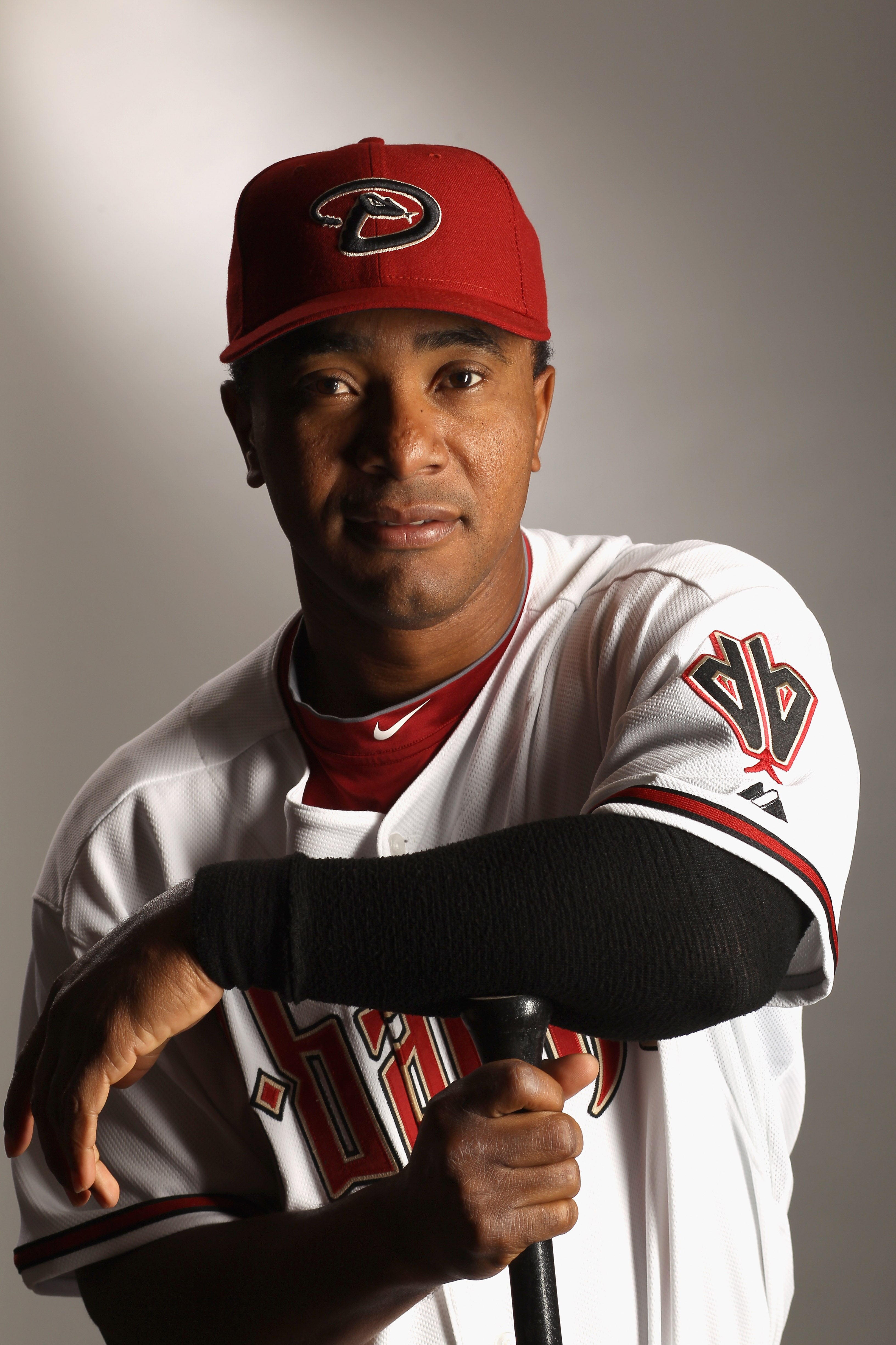 SCOTTSDALE, AZ - FEBRUARY 21:  Melvin Mora #4 of the Arizona Diamondbacks poses for a portrait at Salt River Fields at Talking Stick on February 21, 2011 in Scottsdale, Arizona.  (Photo by Ezra Shaw/Getty Images)