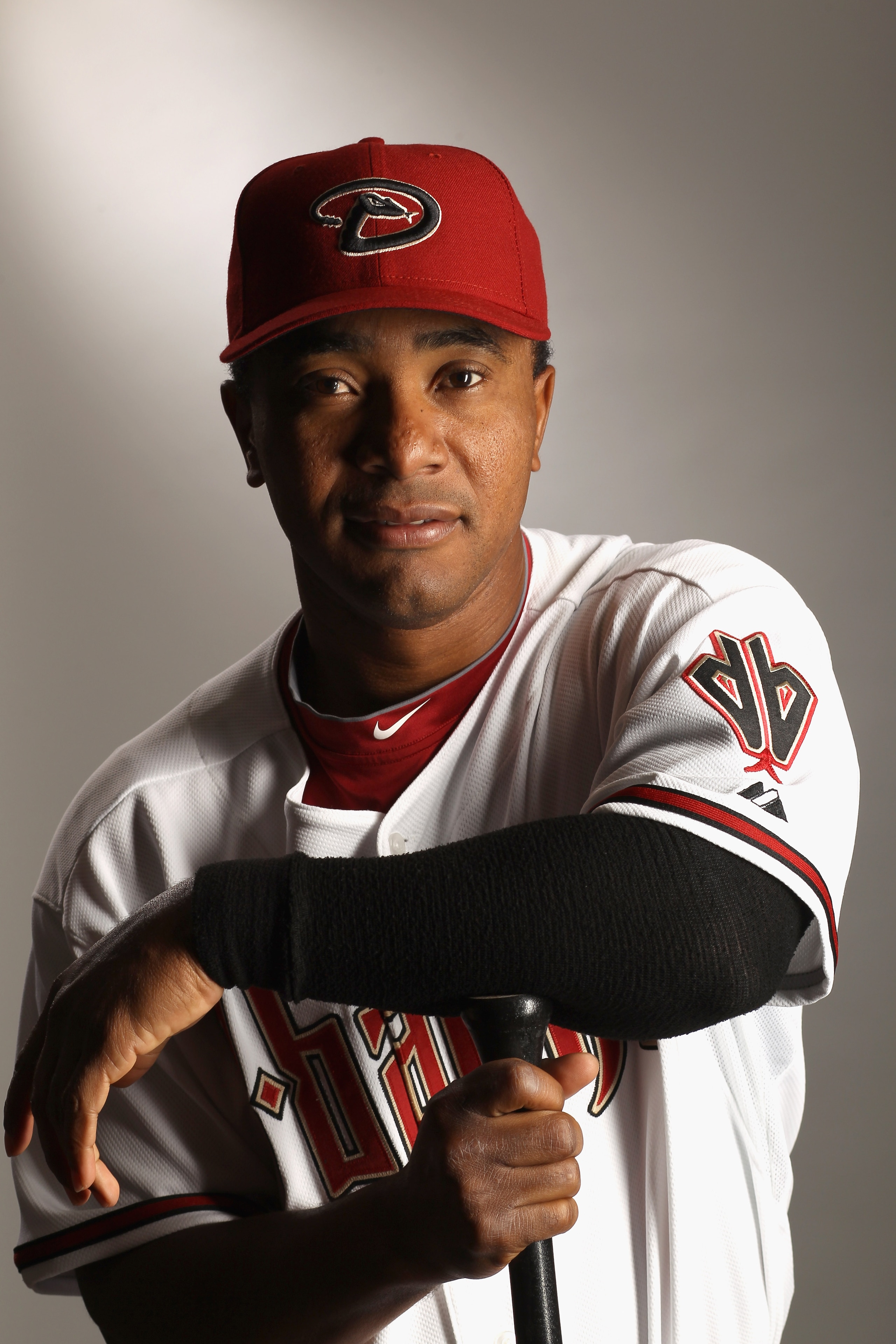 SCOTTSDALE, AZ - FEBRUARY 21:  Melvin Mora #4 of the Arizona Diamondbacks poses for a portrait at Salt River Fields at Talking Stick on February 21, 2011 in Scottsdale, Arizona.  (Photo by Ezra Shaw/Getty Images)