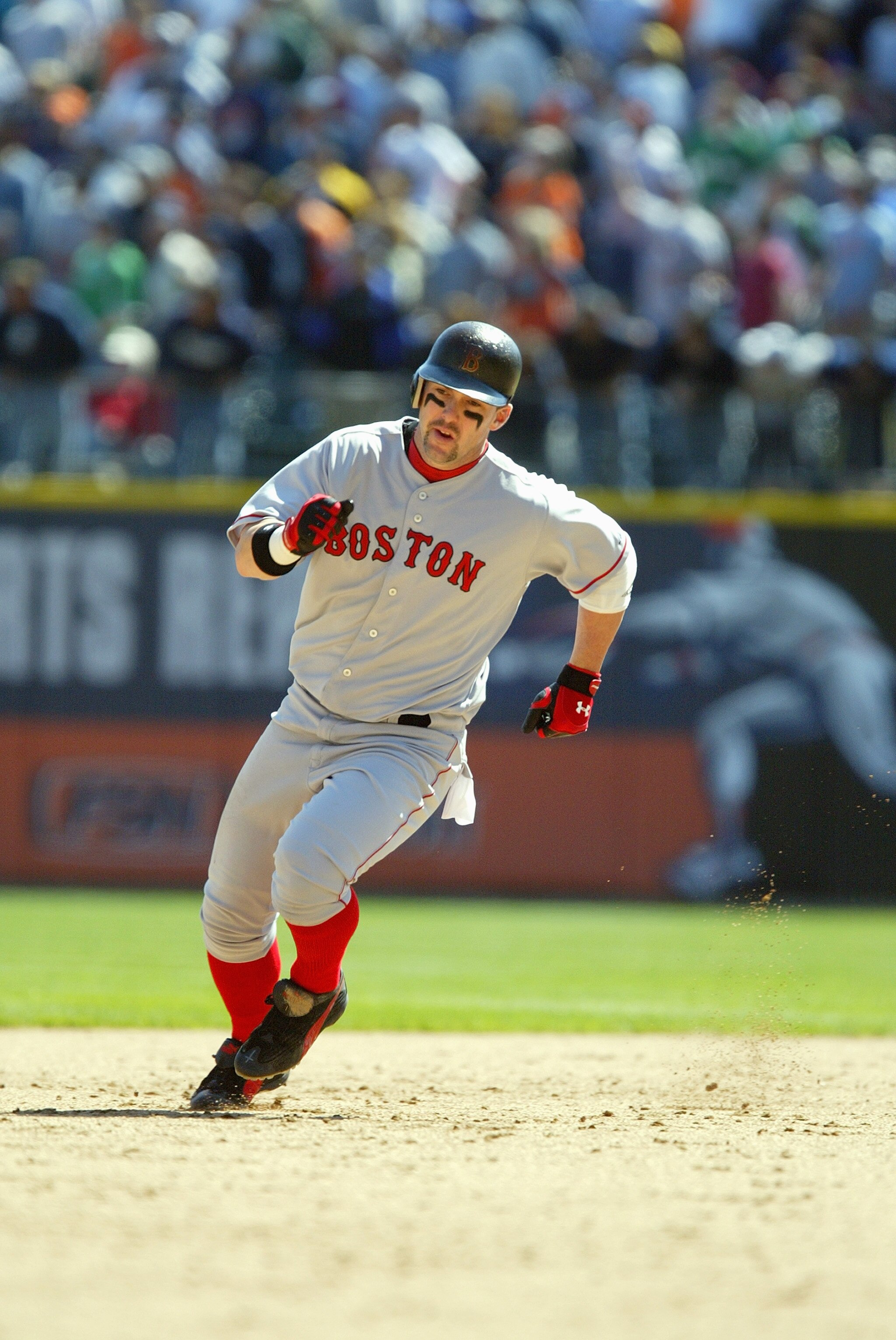 DETROIT - MAY 5:  Trot Nixon #7 of the Boston Red Sox runs the bases during the game against the Detroit Tigers at Comerica Park on May 5, 2005 in Detroit, Michigan. The Red Sox beat the Tigers 2-1.(Photo by Dave Sandford/Getty Images)