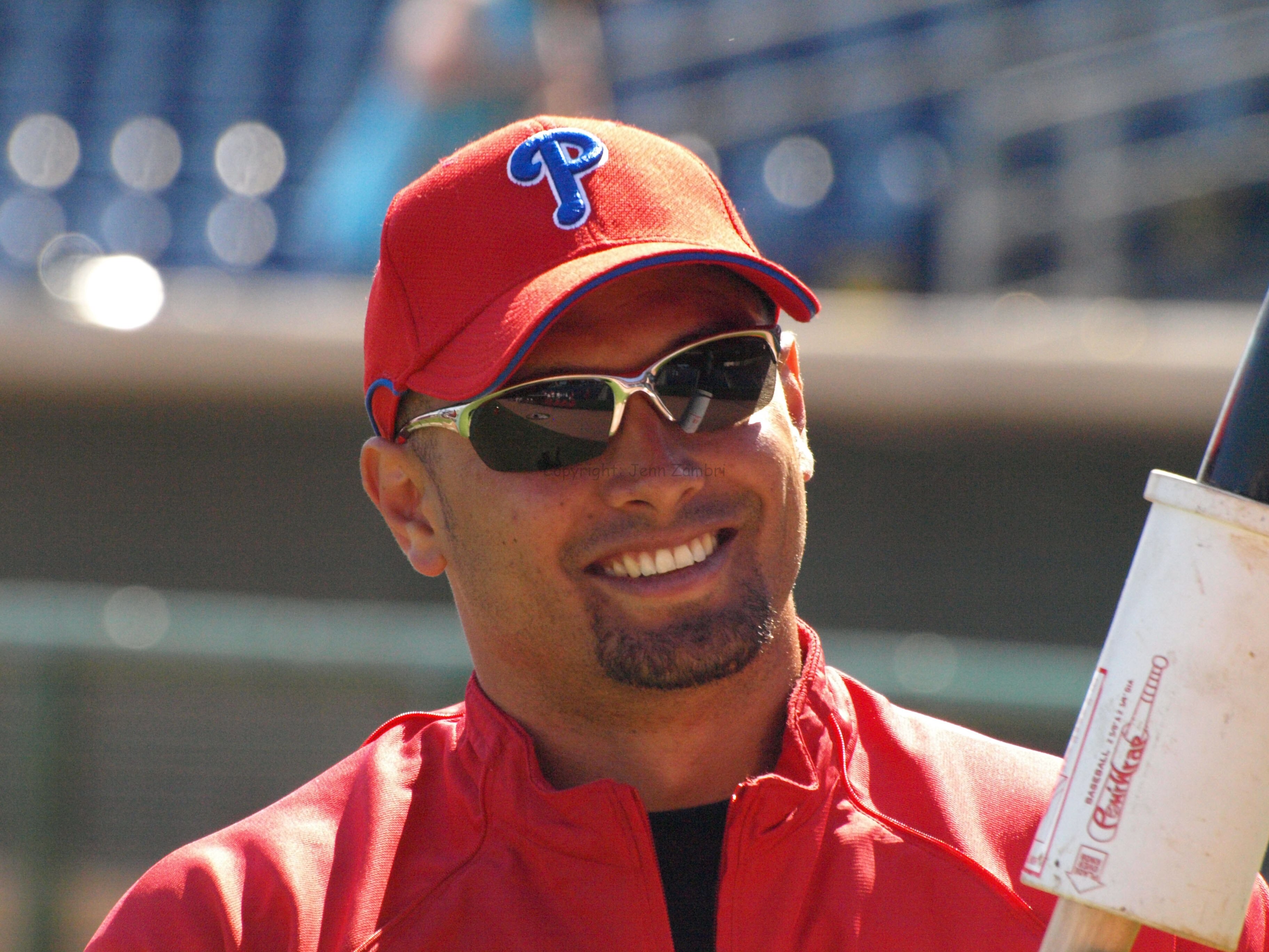 Shane Victorino smiling in Clearwater / Jenn Zambri