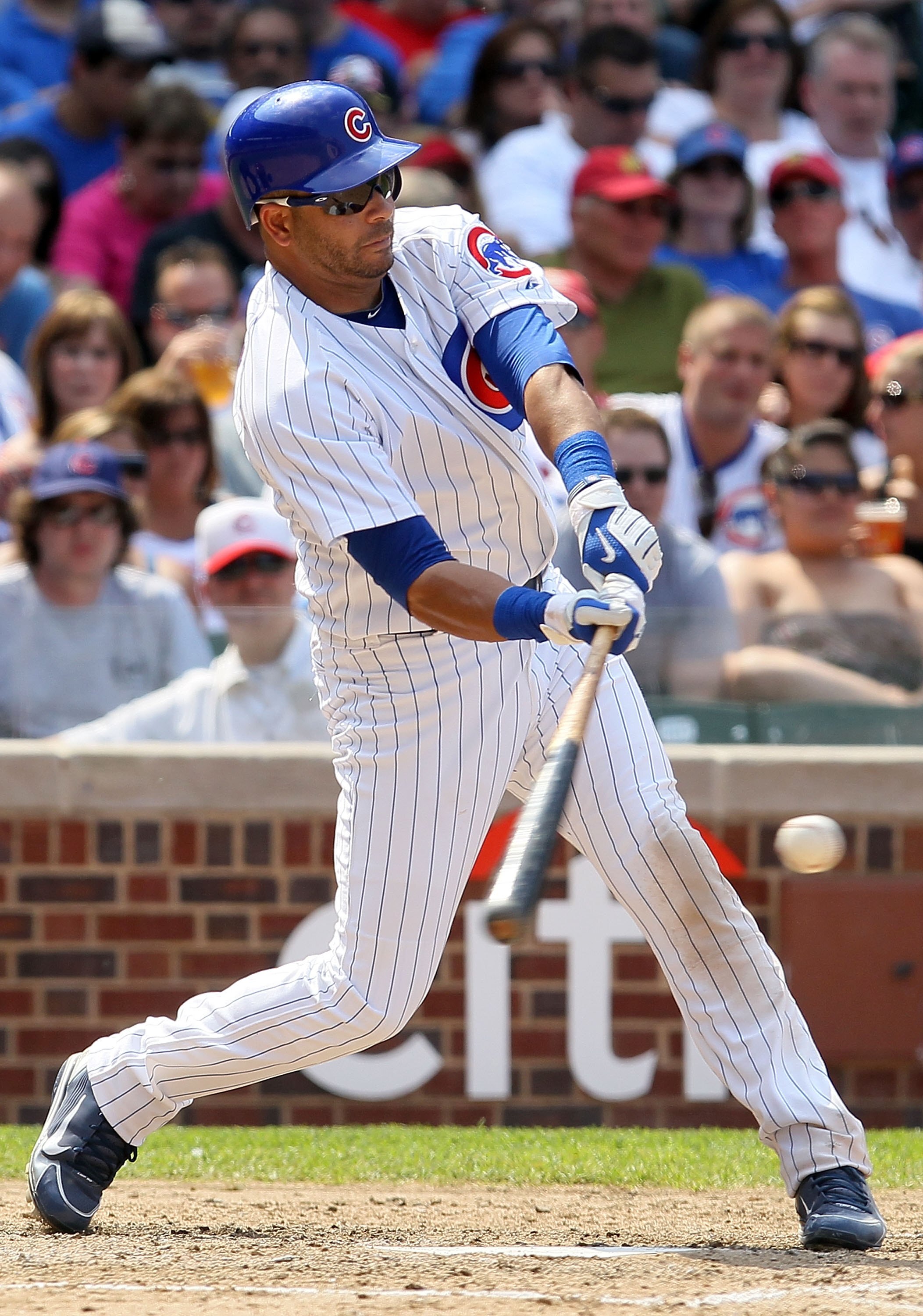 CHICAGO - MAY 30:  Aramis Ramirez #16 of the Chicago Cubs bats against the St. Louis Cardinals on May 30, 2010 at Wrigley Field in Chicago, Illinois.  (Photo by Jim McIsaac/Getty Images)