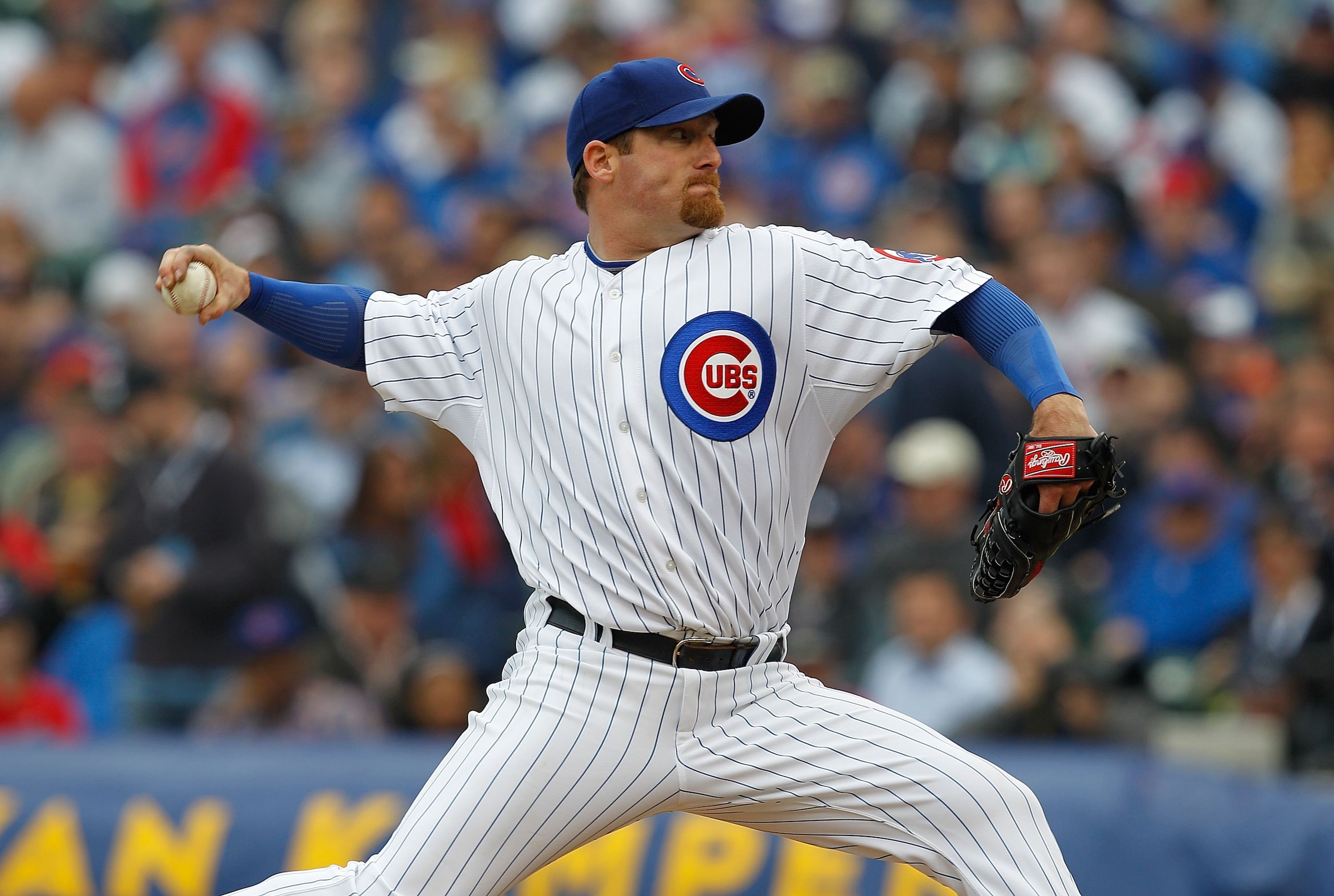 CHICAGO - APRIL 12: Starting pitcher Ryan Dempster #46 of the Chicago Cubs delivers the ball against the Milwaukee Brewers on Opening Day at Wrigley Field on April 12, 2010 in Chicago, Illinois. The Cubs defeated the Brewers 9-5. (Photo by Jonathan Daniel CHICAGO - APRIL 12: Starting pitcher Ryan Dempster #46 of the Chicago Cubs delivers the ball against the Milwaukee Brewers on Opening Day at Wrigley Field on April 12, 2010 in Chicago, Illinois. The Cubs defeated the Brewers 9-5. (Photo by Jonathan Daniel