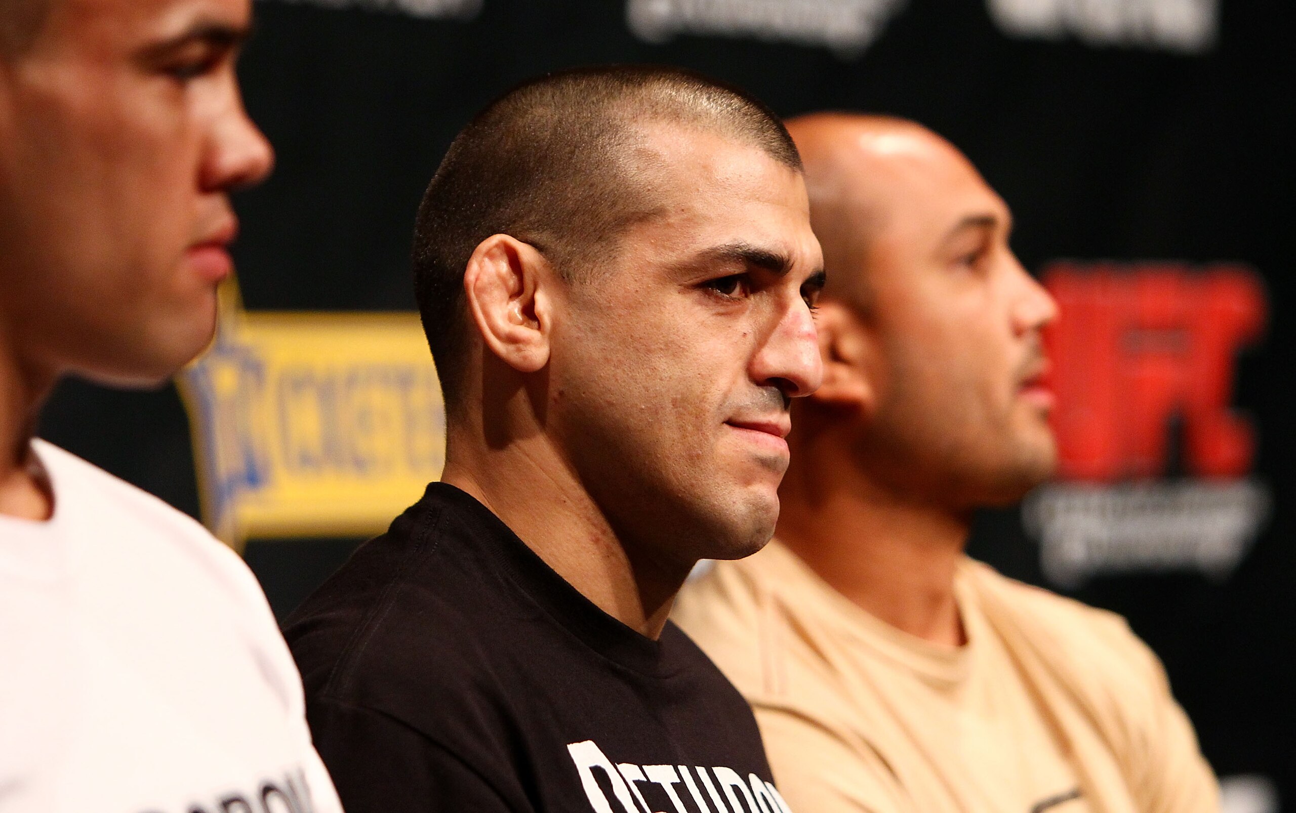 SYDNEY, AUSTRALIA - DECEMBER 14:  George Sotiropoulos looks on during a UFC 127 Press Conference at Star City on December 14, 2010 in Sydney, Australia.  (Photo by Mark Nolan/Getty Images)
