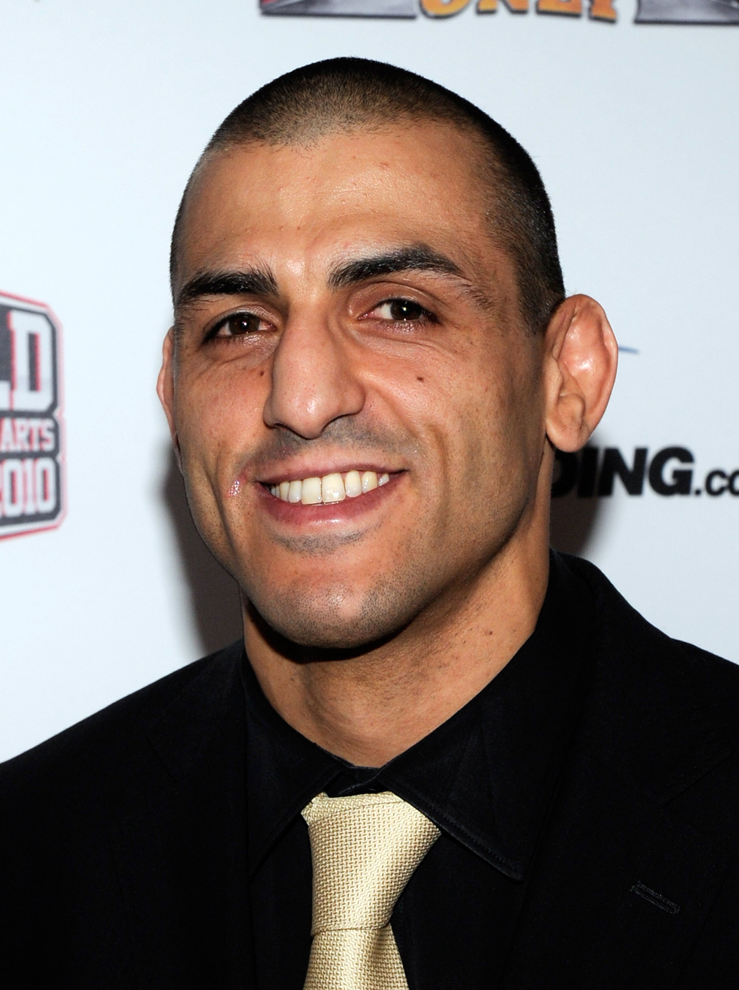 LAS VEGAS, NV - DECEMBER 01:  Mixed martial artist George Sotiropoulos arrives at the third annual Fighters Only World Mixed Martial Arts Awards 2010 at the Palms Casino Resort December 1, 2010 in Las Vegas, Nevada.  (Photo by Ethan Miller/Getty Images)