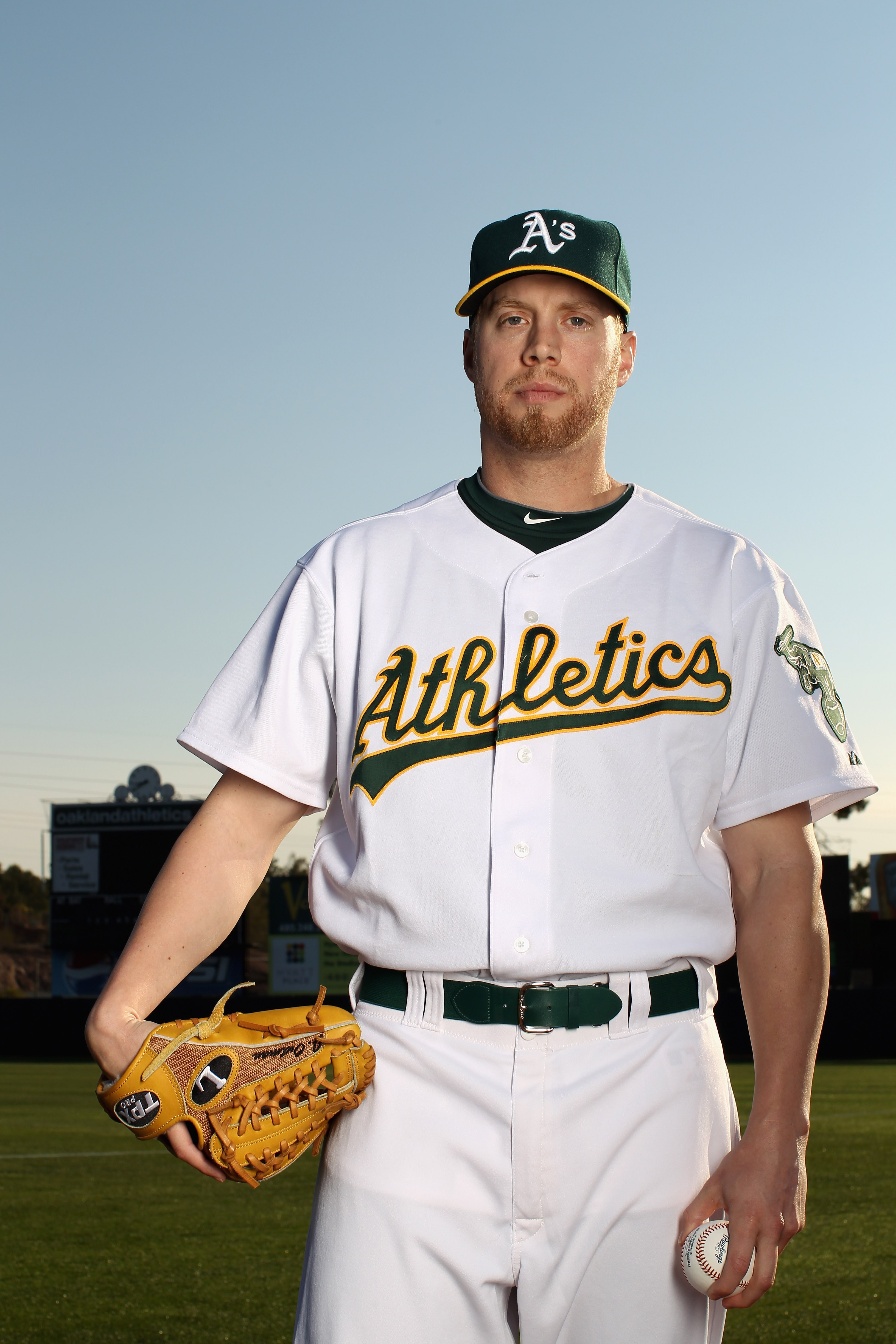 PHOENIX, AZ - FEBRUARY 24:  Josh Outman #88 of the Oakland Athletics poses for a portrait during media photo day at Phoenix Municipal Stadium on February 24, 2011 in Phoenix, Arizona.  (Photo by Ezra Shaw/Getty Images)