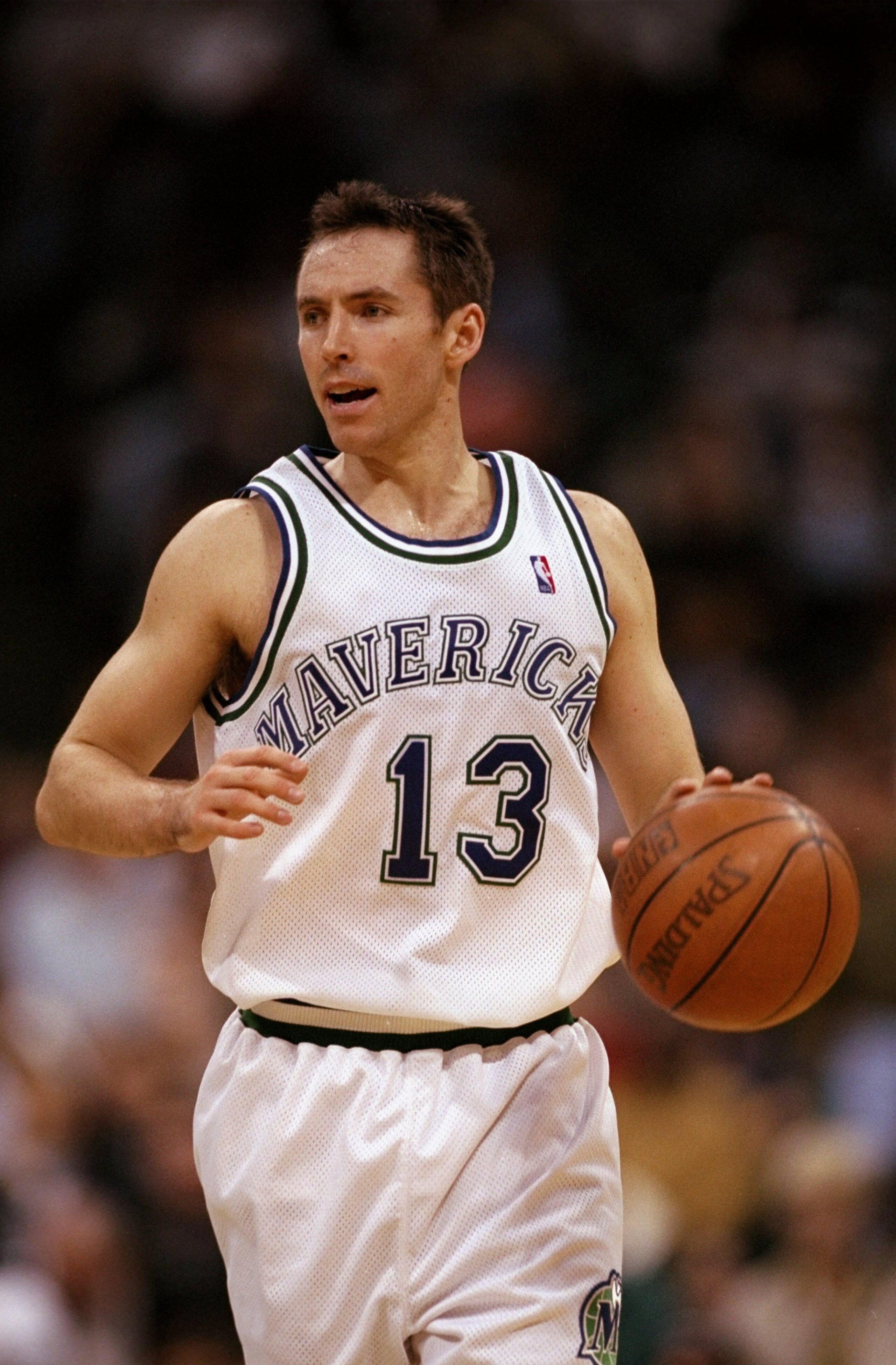 30 Jan 1999: Steve Nash #13 of the Dallas Mavericks dribbles during the NBA pre season game against the Phoenix Suns at the Reunion Arena in Dallas, Texas. The Suns defeated the Mavericks 116-110. Mandatory Credit: Stephen Dunn /Allsport 30 Jan 1999: Steve Nash #13 of the Dallas Mavericks dribbles during the NBA pre season game against the Phoenix Suns at the Reunion Arena in Dallas, Texas. The Suns defeated the Mavericks 116-110. Mandatory Credit: Stephen Dunn /Allsport