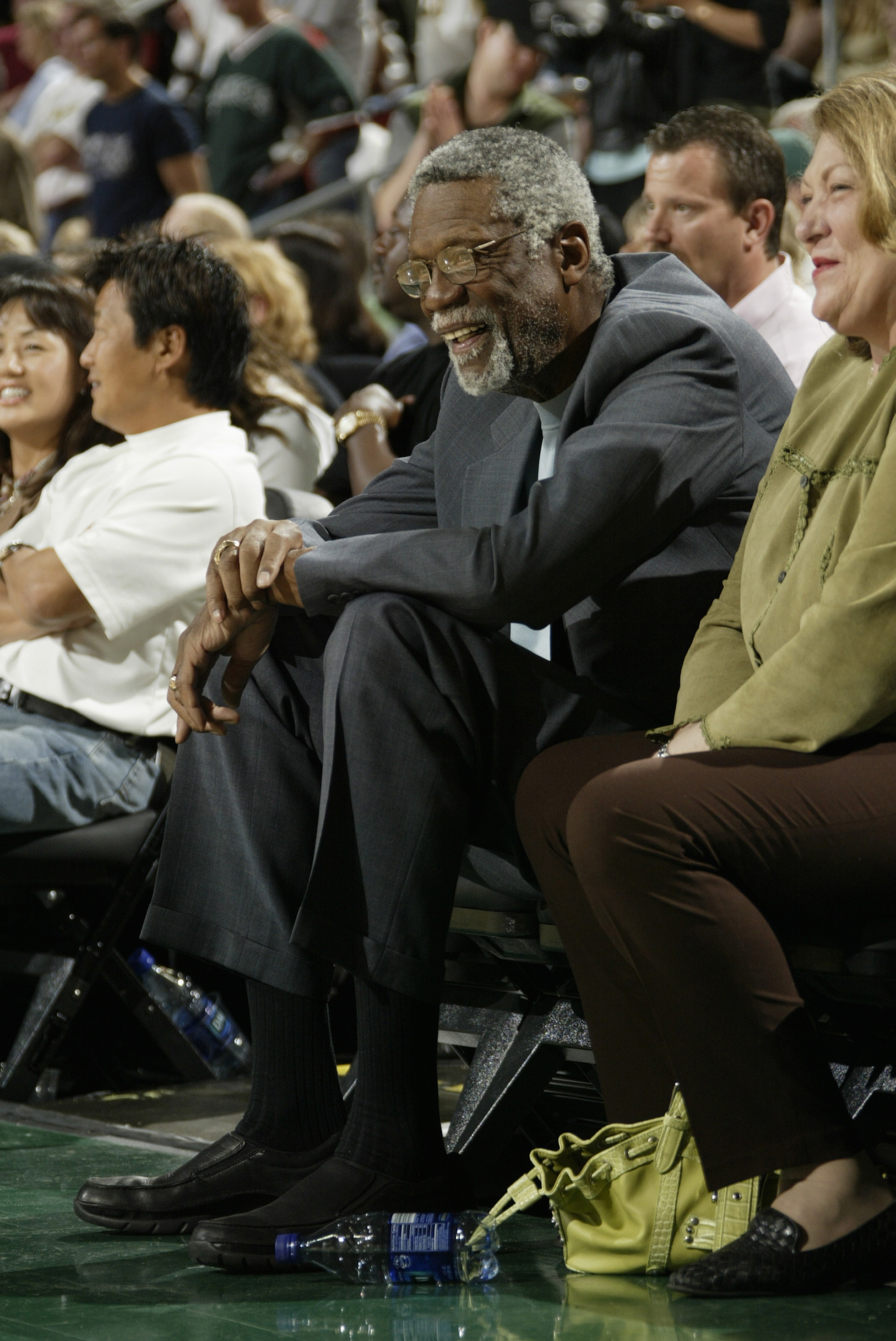 SEATTLE - MAY 15: NBA Hall of Famer and Boston Celtics legend Bill Russell watches the Seattle SuperSonics play the San Antonio Spurs in Game four of the Western Conference Semifinals during the 2005 NBA Playoffs at Key Arena on May 15, 2005 in Seattle, SEATTLE - MAY 15: NBA Hall of Famer and Boston Celtics legend Bill Russell watches the Seattle SuperSonics play the San Antonio Spurs in Game four of the Western Conference Semifinals during the 2005 NBA Playoffs at Key Arena on May 15, 2005 in Seattle,