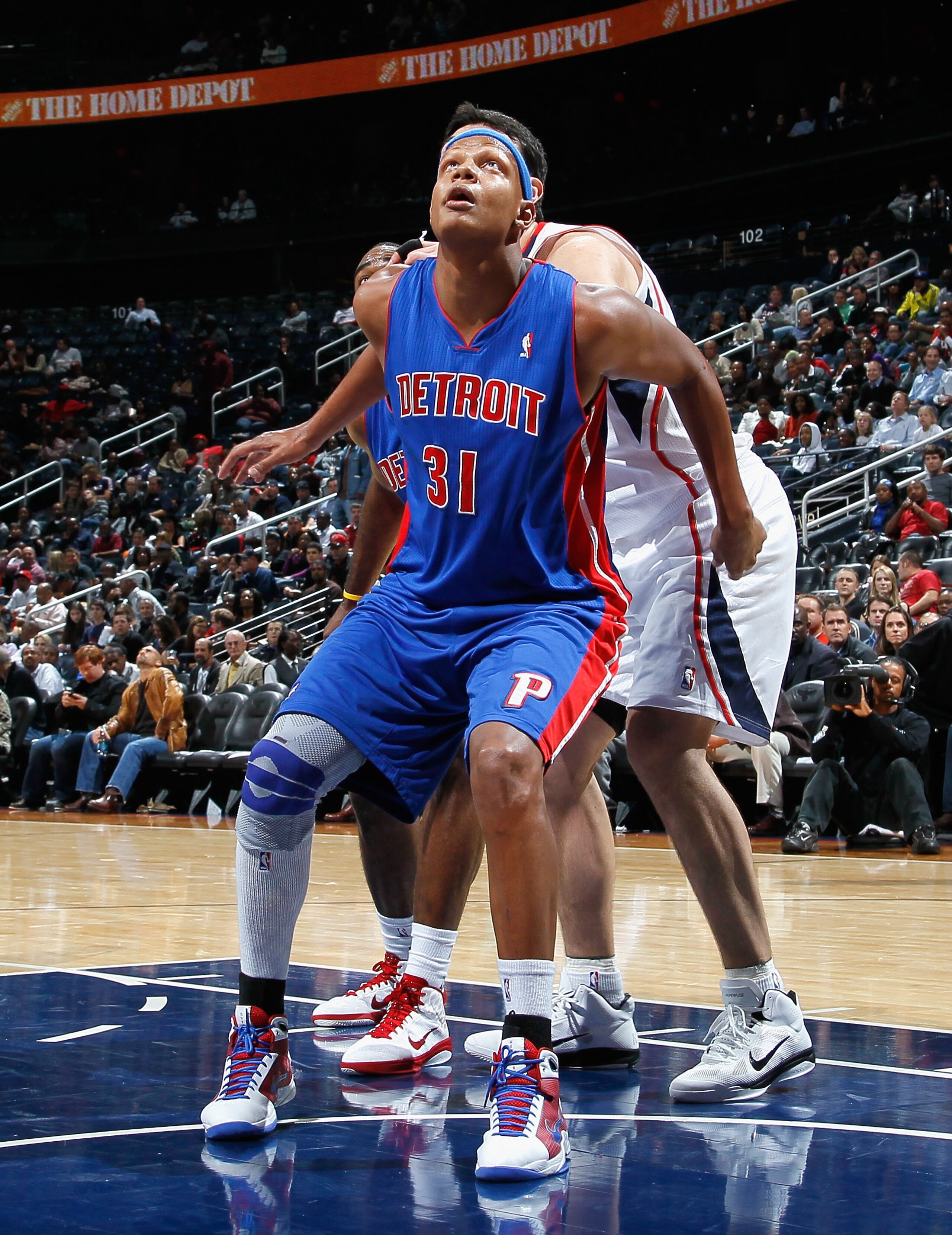 ATLANTA - NOVEMBER 03:  Charlie Villanueva #31 of the Detroit Pistons against the Atlanta Hawks at Philips Arena on November 3, 2010 in Atlanta, Georgia.  NOTE TO USER: User expressly acknowledges and agrees that, by downloading and/or using this Photogra