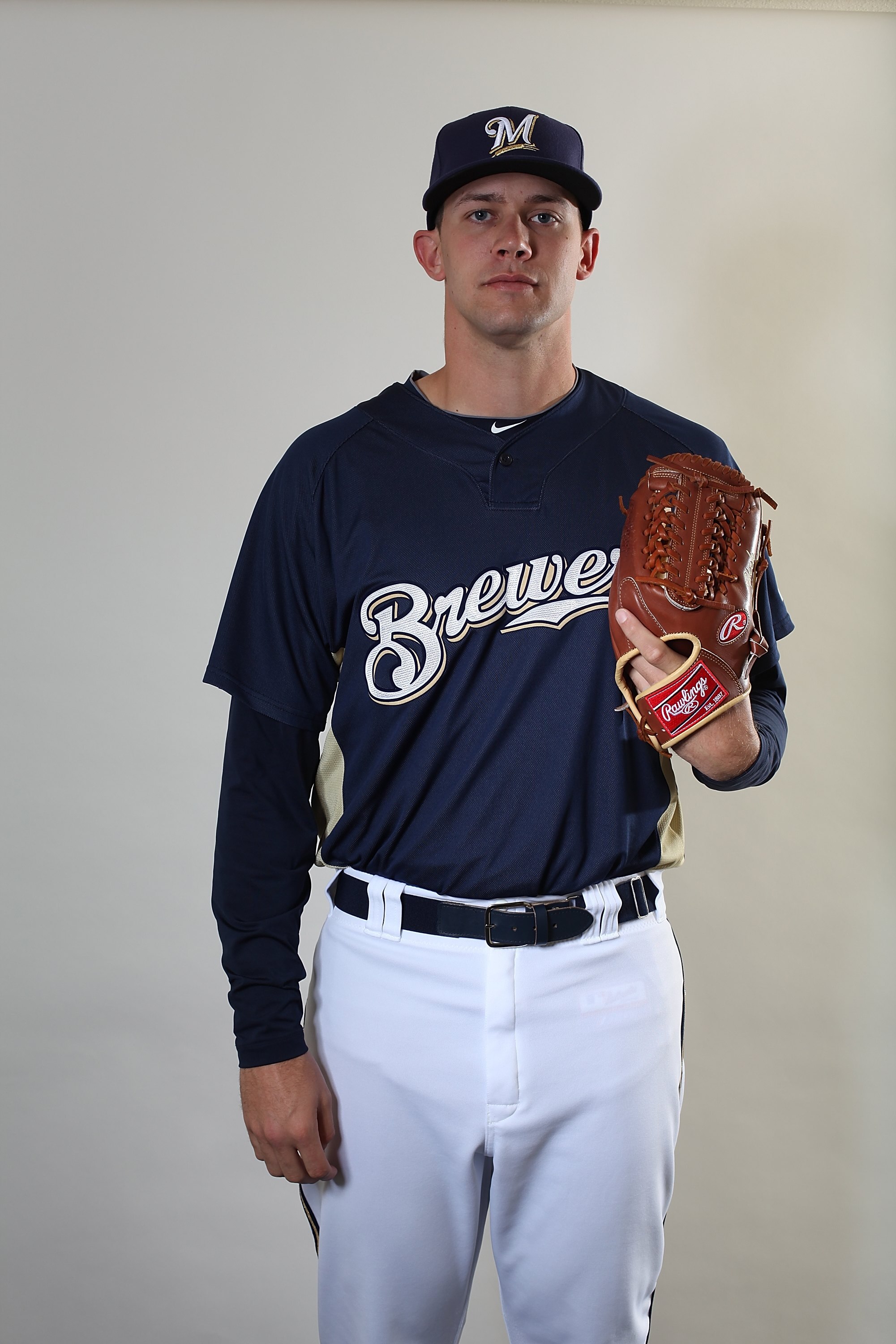 MARYVALE, AZ - MARCH 01:  Kyle Heckathorn #68 poses for a portrait during the Milwaukee Brewers Photo Day at the Maryvale  Baseball Park on March 1, 2010 in Maryvale, Arizona.  (Photo by Jonathan Ferrey/Getty Images)
