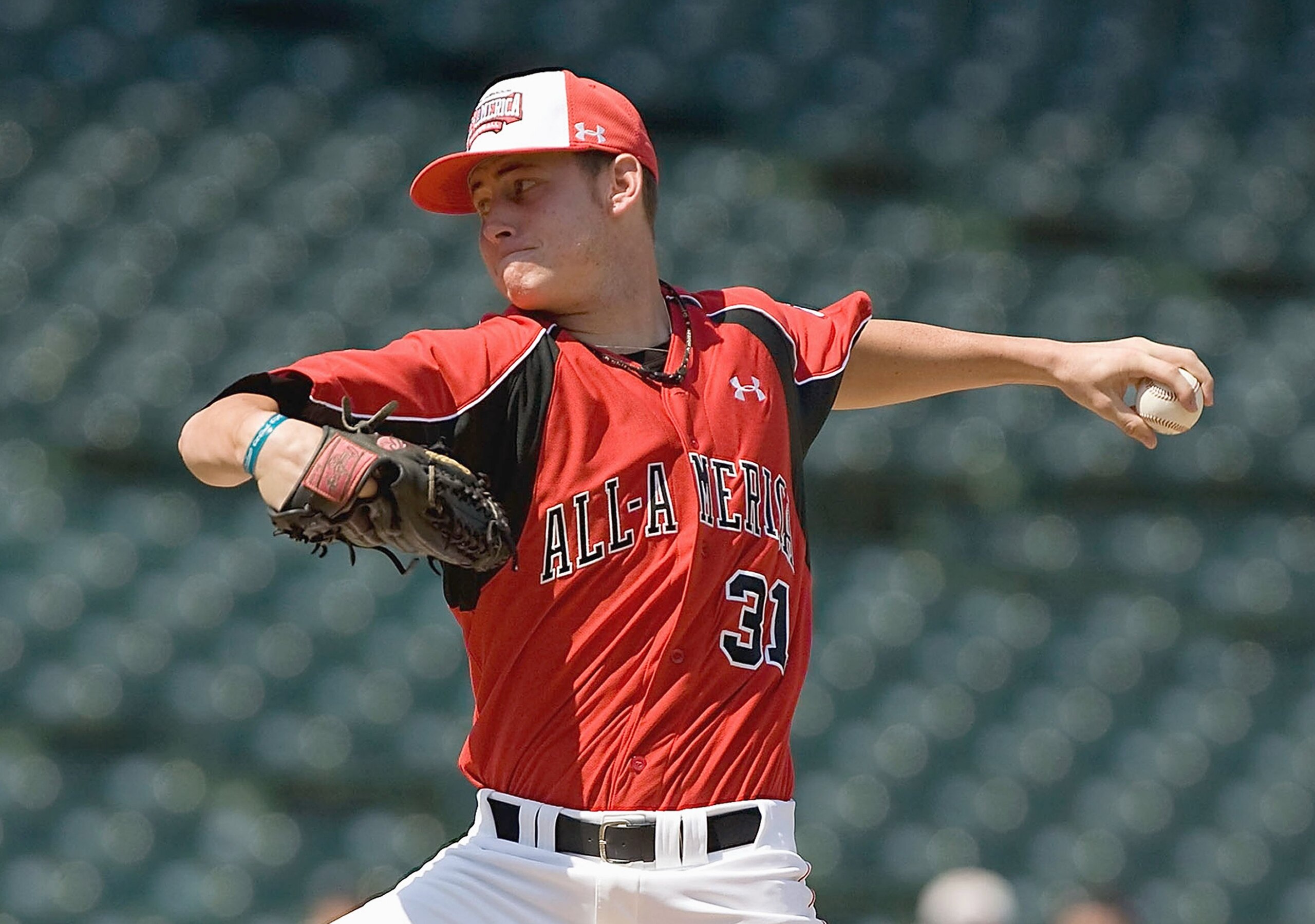 CHICAGO, IL - AUGUST 17: Tyler Matzek #31 of the Team One team pitches against of the Baseball Factory team during the Under Armour All-America Baseball Game at Wrigley Field on August 17, 2008 in Chicago, Illinois. (Photo by Dilip Vishwanat/Getty Images CHICAGO, IL - AUGUST 17: Tyler Matzek #31 of the Team One team pitches against of the Baseball Factory team during the Under Armour All-America Baseball Game at Wrigley Field on August 17, 2008 in Chicago, Illinois. (Photo by Dilip Vishwanat/Getty Images
