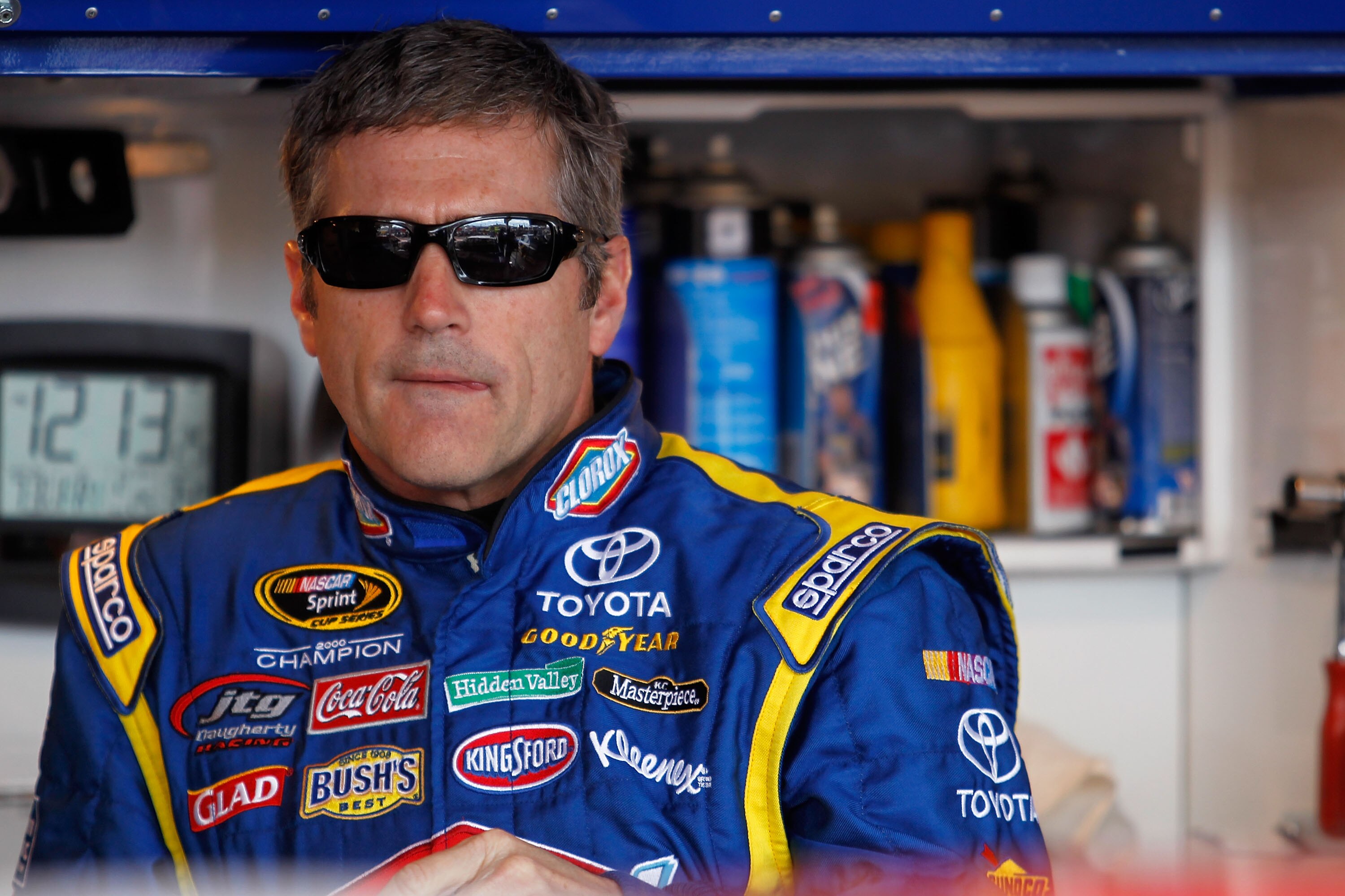 AVONDALE, AZ - FEBRUARY 25:  Bobby Labonte, driver of the #47 Clorox Toyota, stands in the garage area during practice for the Subway Fresh Fit 500 at Phoenix International Raceway on February 25, 2011 in Avondale, Arizona.  (Photo by Todd Warshaw/Getty I