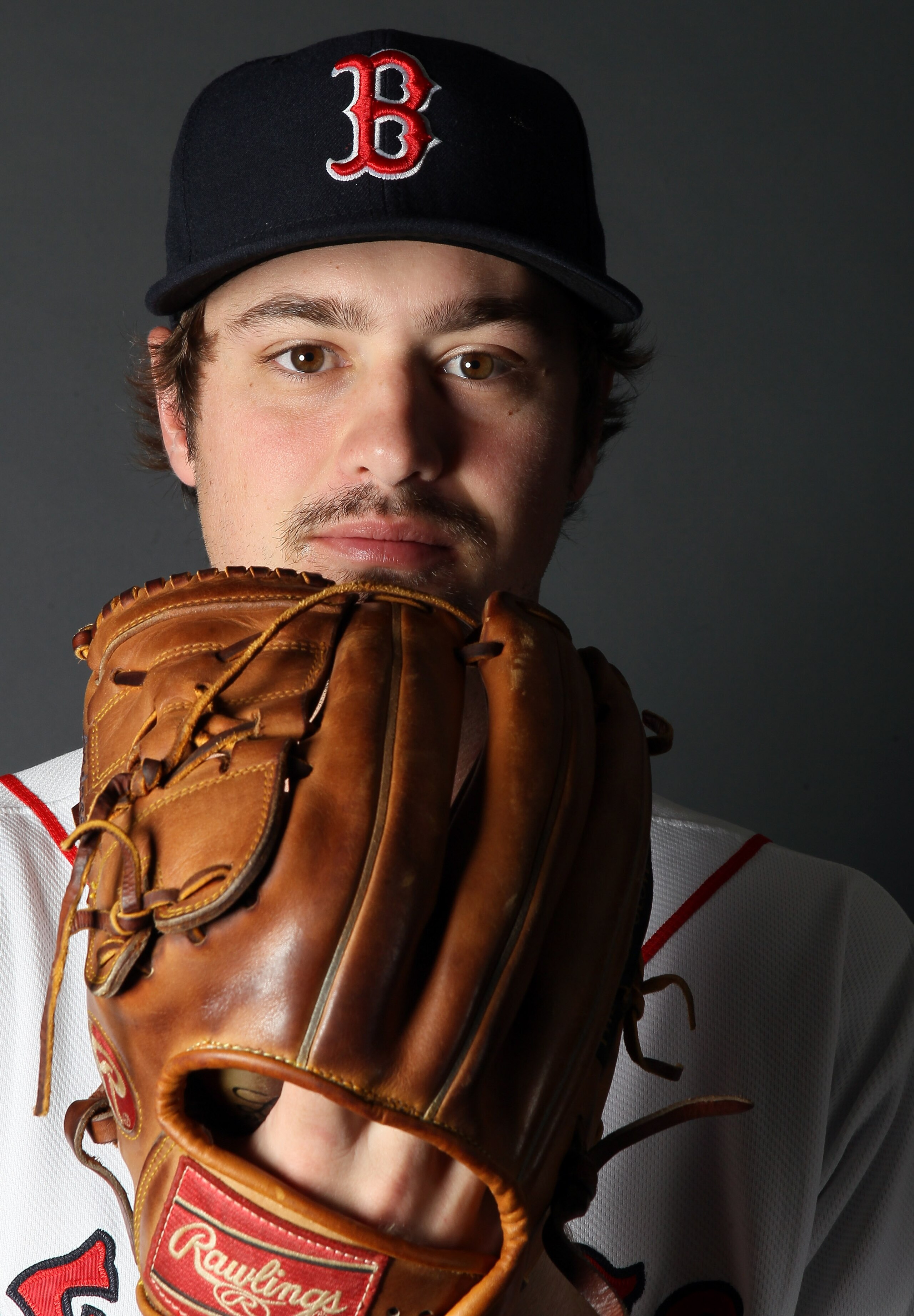 FT. MYERS, FL - FEBRUARY 20:  :  :  Andrew Miller #30 of the Boston Red Sox poses for a portrait during the Boston Red Sox Photo Day on February 20, 2011 at the Boston Red Sox Player Development Complex in Ft. Myers, Florida  (Photo by Elsa/Getty Images)
