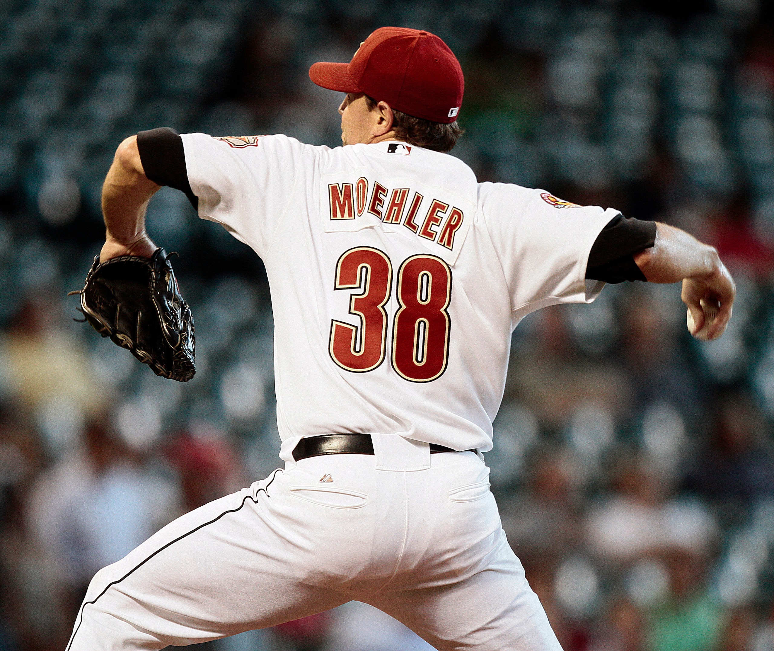 HOUSTON - JUNE 03:  Pitcher Brian Moehler #38 of the Houston Astros throws against the Washington Nationals at Minute Maid Park on June 3, 2010 in Houston, Texas.  (Photo by Bob Levey/Getty Images)