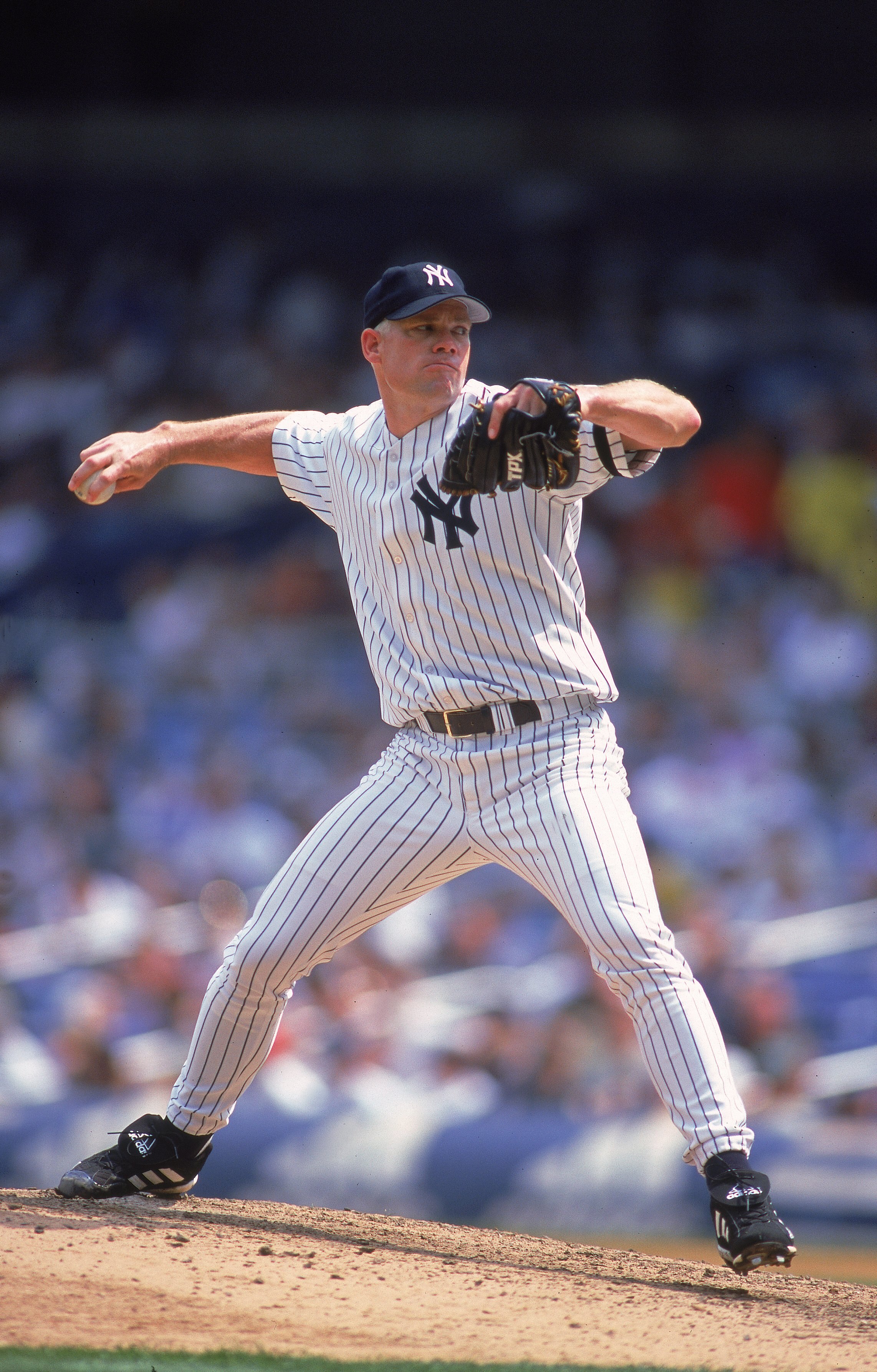 2 Aug 2000:  Pitcher Jason Grimsley #38 of the New York Yankees in action pitching during the game against the Kansas City Royals at Yankee Stadium in the Bronx, New York. The Royals defeated the Yankees 4-1.Mandatory Credit: Al Bello  /Allsport
