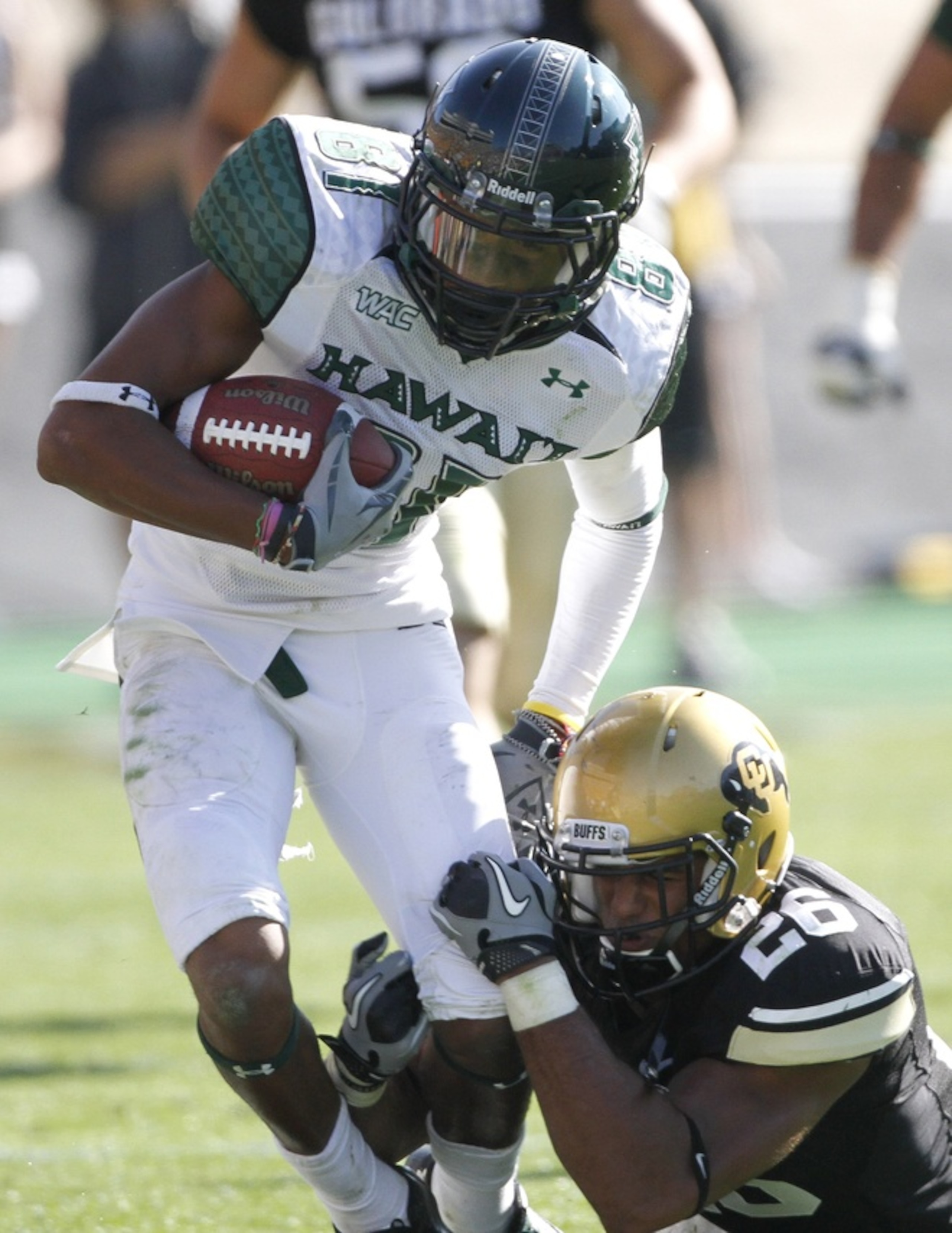 With the departures of senior wideouts Kealoha Pilares and Greg Salas, 2011 is the year for Pollard to step up as the go-to option in the Hawaii passing game.