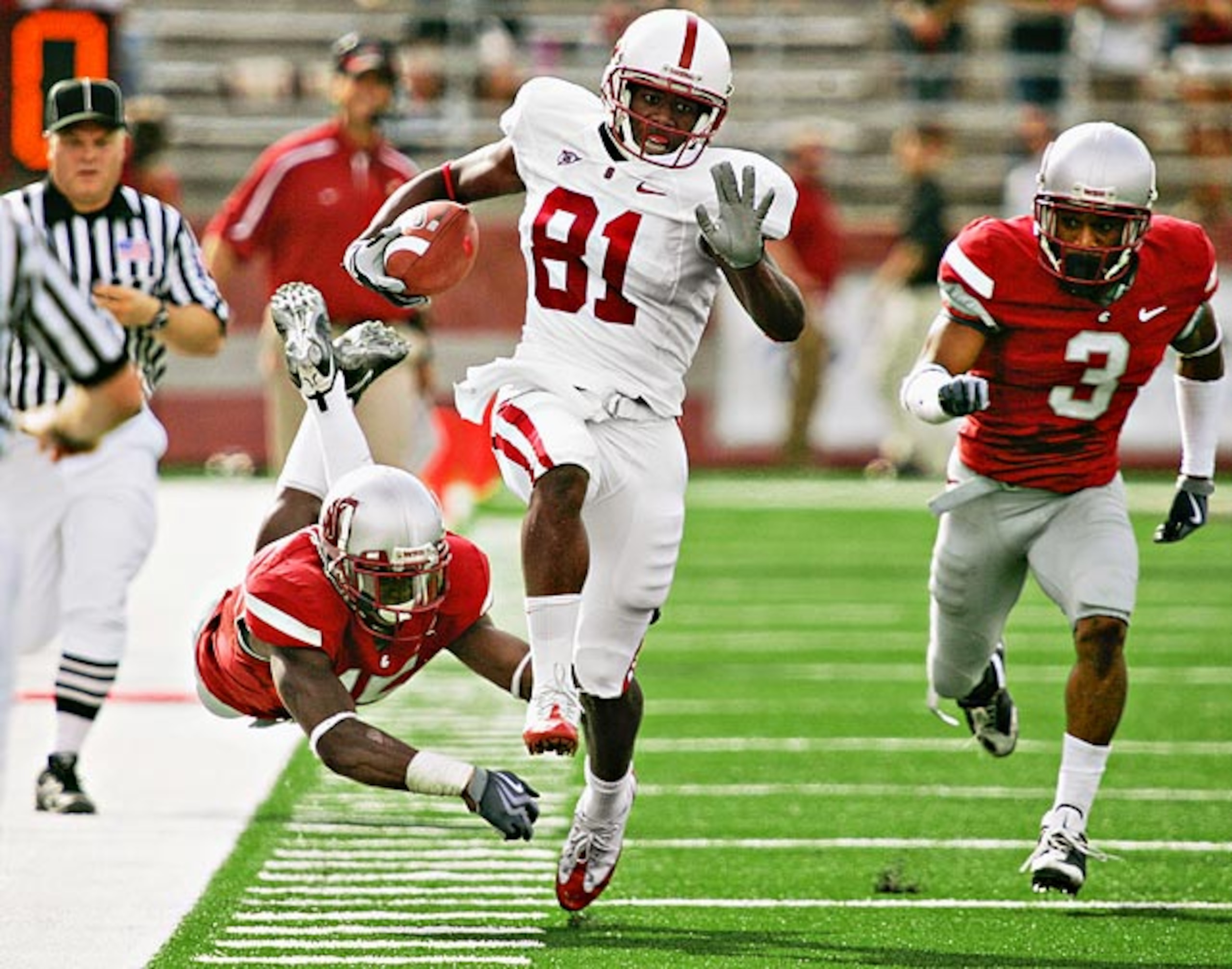 WR Chris Owusu poses a threat to score on offense as well as special teams.