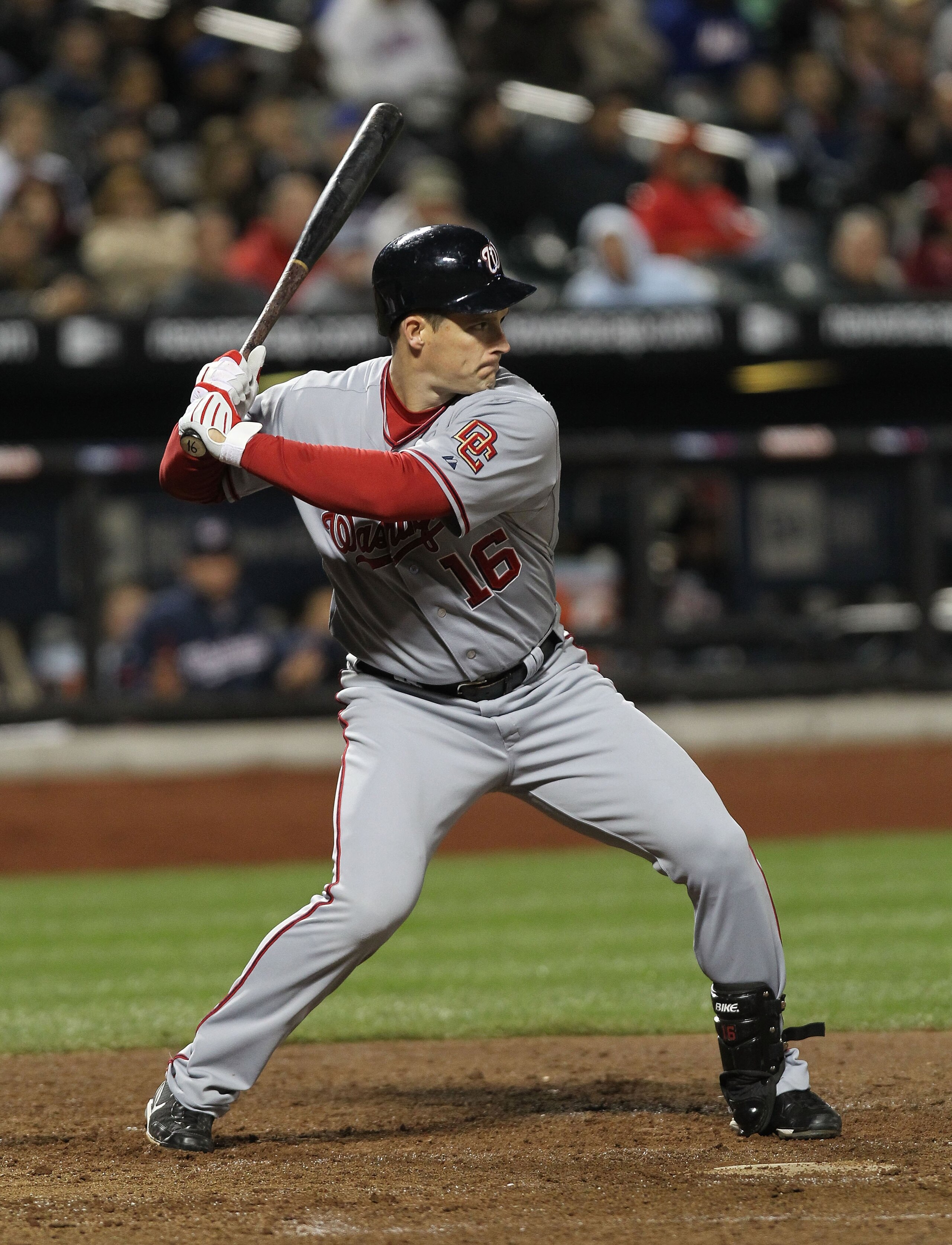 NEW YORK - MAY 11:  Josh Willingham #16 of the Washington Nationals at bat against the New York Mets at Citi Field on May 11, 2010 in the Flushing neighborhood of the Queens borough of New York City.  (Photo by Nick Laham/Getty Images)