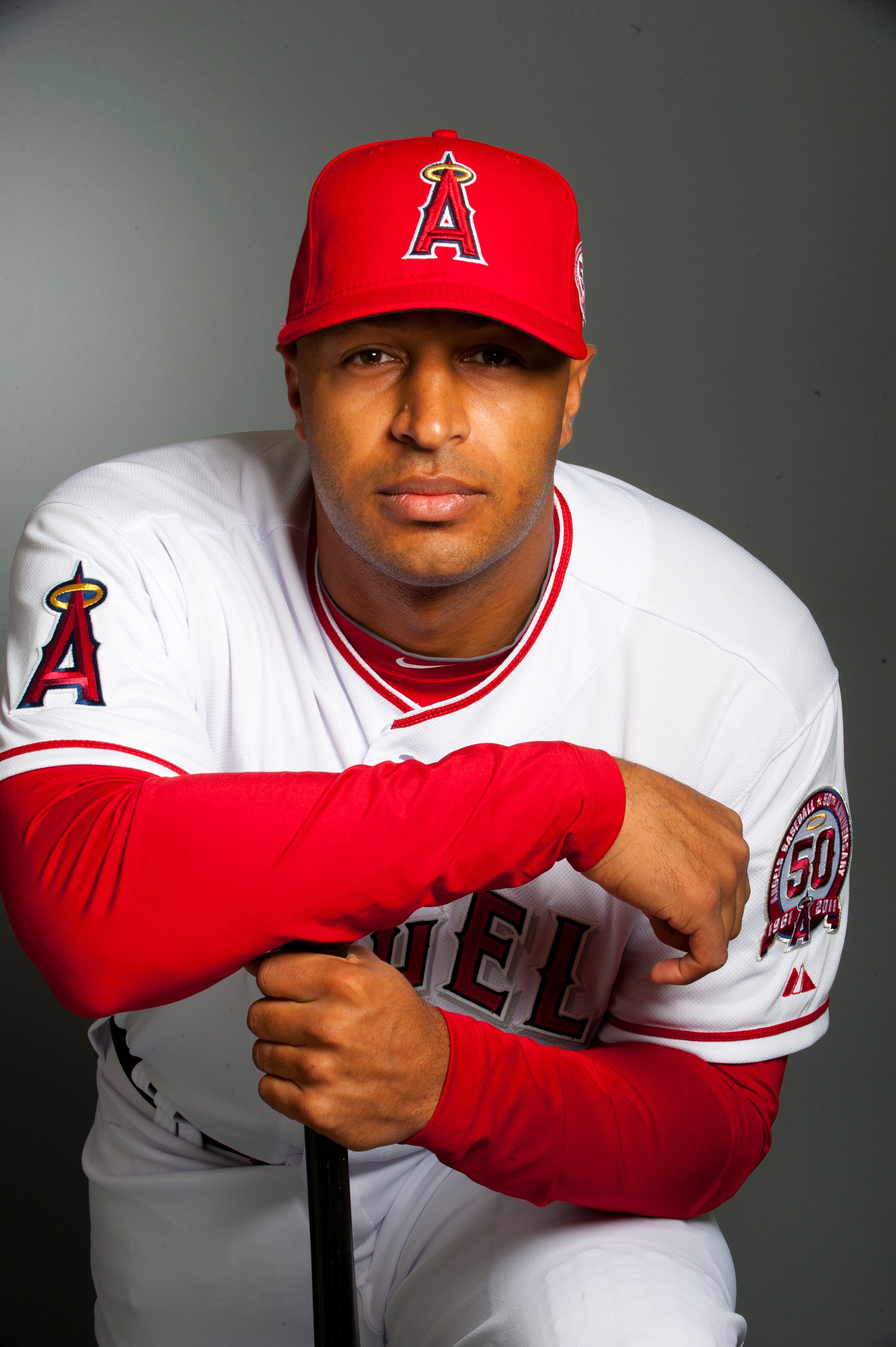 TEMPE, AZ - FEBRUARY 21: Vernon Wells #10 of the Los Angeles Angels of Anaheim poses during their photo day at Tempe Diablo Stadium on February 21, 2011 in Tempe, Arizona.  (Photo by Rob Tringali/Getty Images)