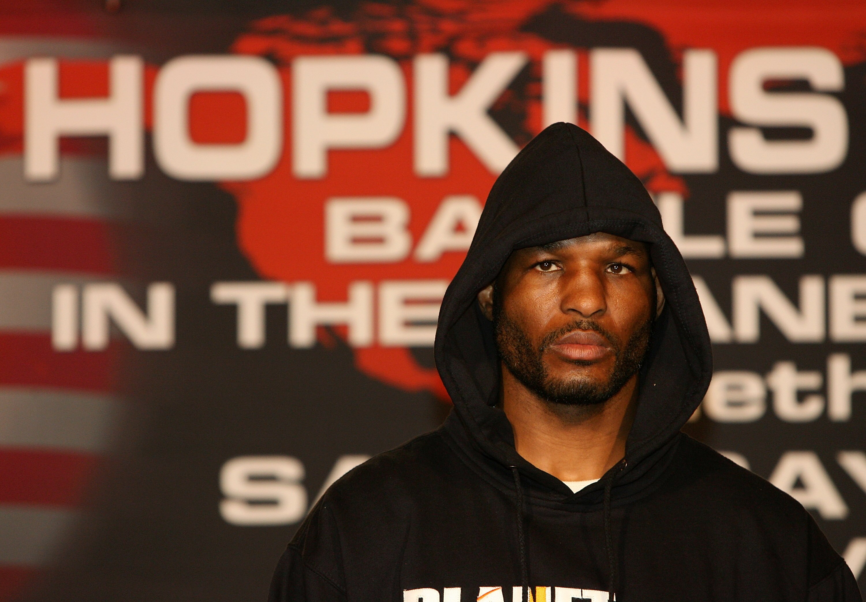 LAS VEGAS - FEBRUARY 21:  Boxer Bernard Hopkins appears during a news conference at the Planet Hollywood Resort & Casino February 21, 2008 in Las Vegas, Nevada. Hopkins is promoting his upcoming fight with Joe Calzaghe on April 19 in Las Vegas.  (Photo by