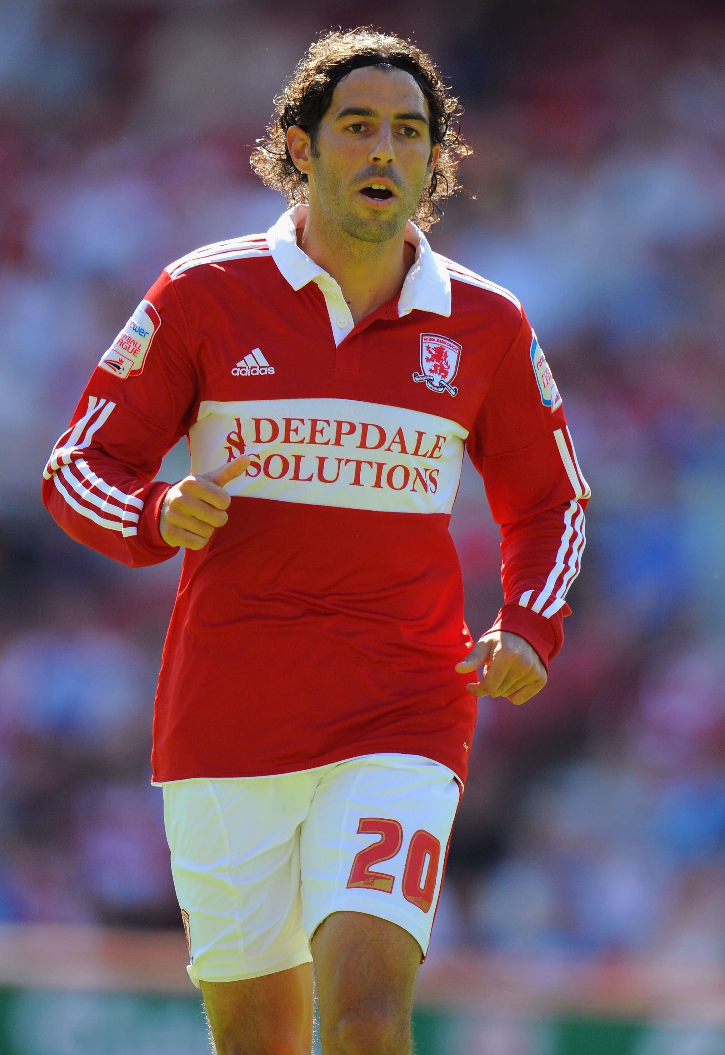 MIDDLESBROUGH, ENGLAND - AUGUST 22: Julio Arca of Middlesbrough looks on during the npower Championship match between Middlesbrough and Sheffield United at the Riverside Stadium on August 22, 2010 in Middlesbrough, England.  (Photo by Michael Regan/Getty