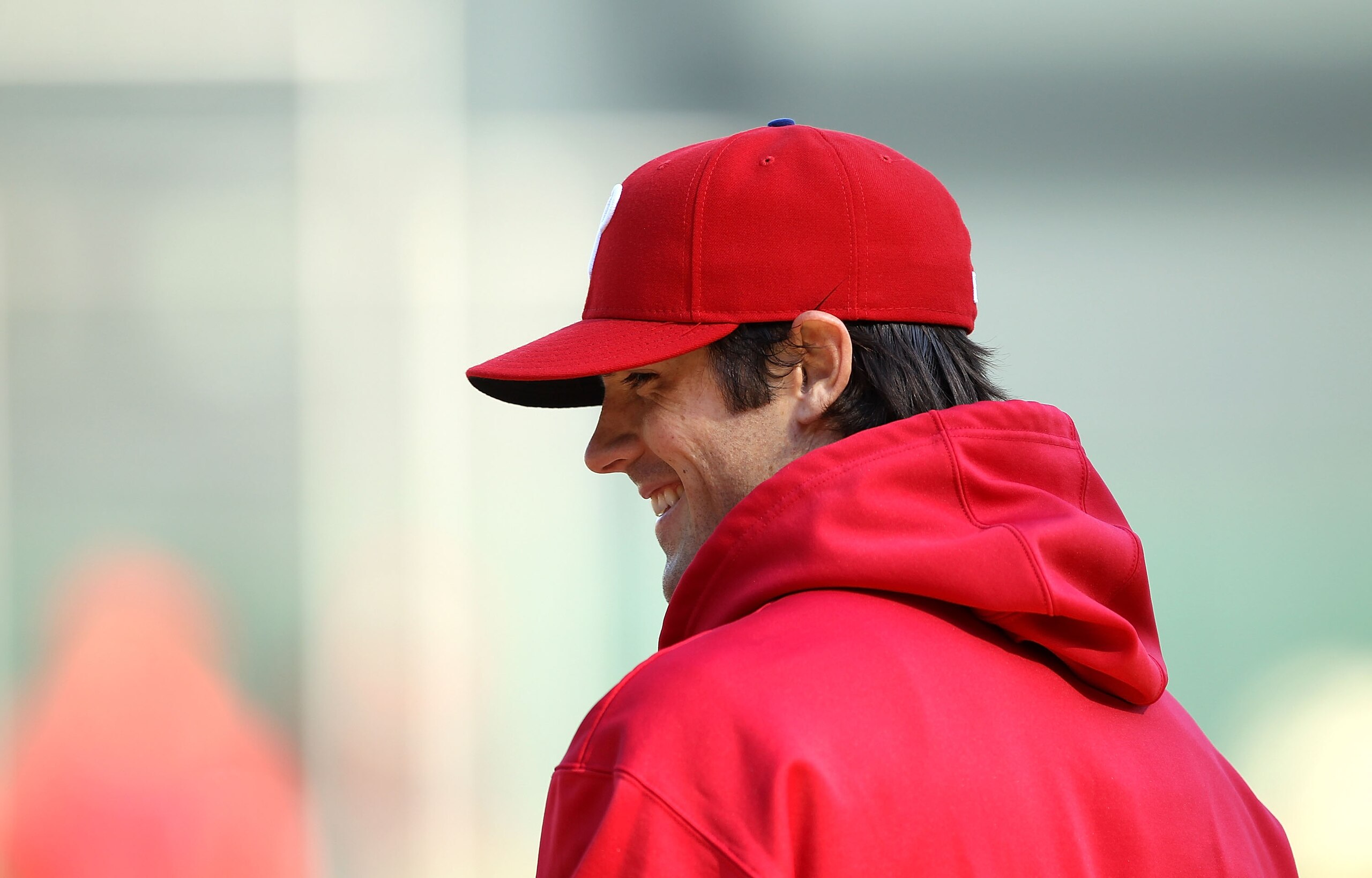 SAN FRANCISCO - OCTOBER 18:  Game three starter Cole Hamels #35 of the Philadephia Philles takes batting practice during a workout session for the NLCS at AT&T Park on October 18, 2010 in San Francisco, California.  (Photo by Ezra Shaw/Getty Images)